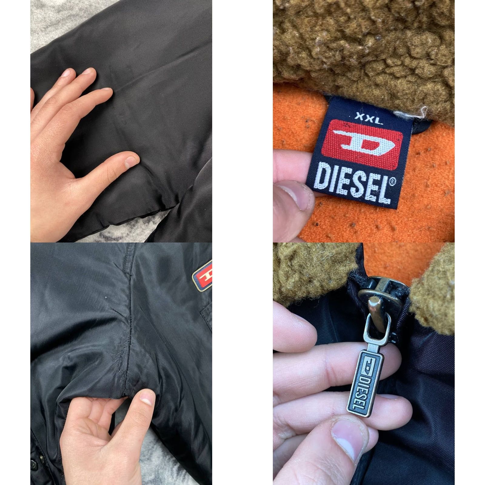Diesel VINTAGE Diesel Bomber Jacket Men Size 2XL Black Shearling Aviator Size US XXL / EU 58 / 5 - 8 Thumbnail