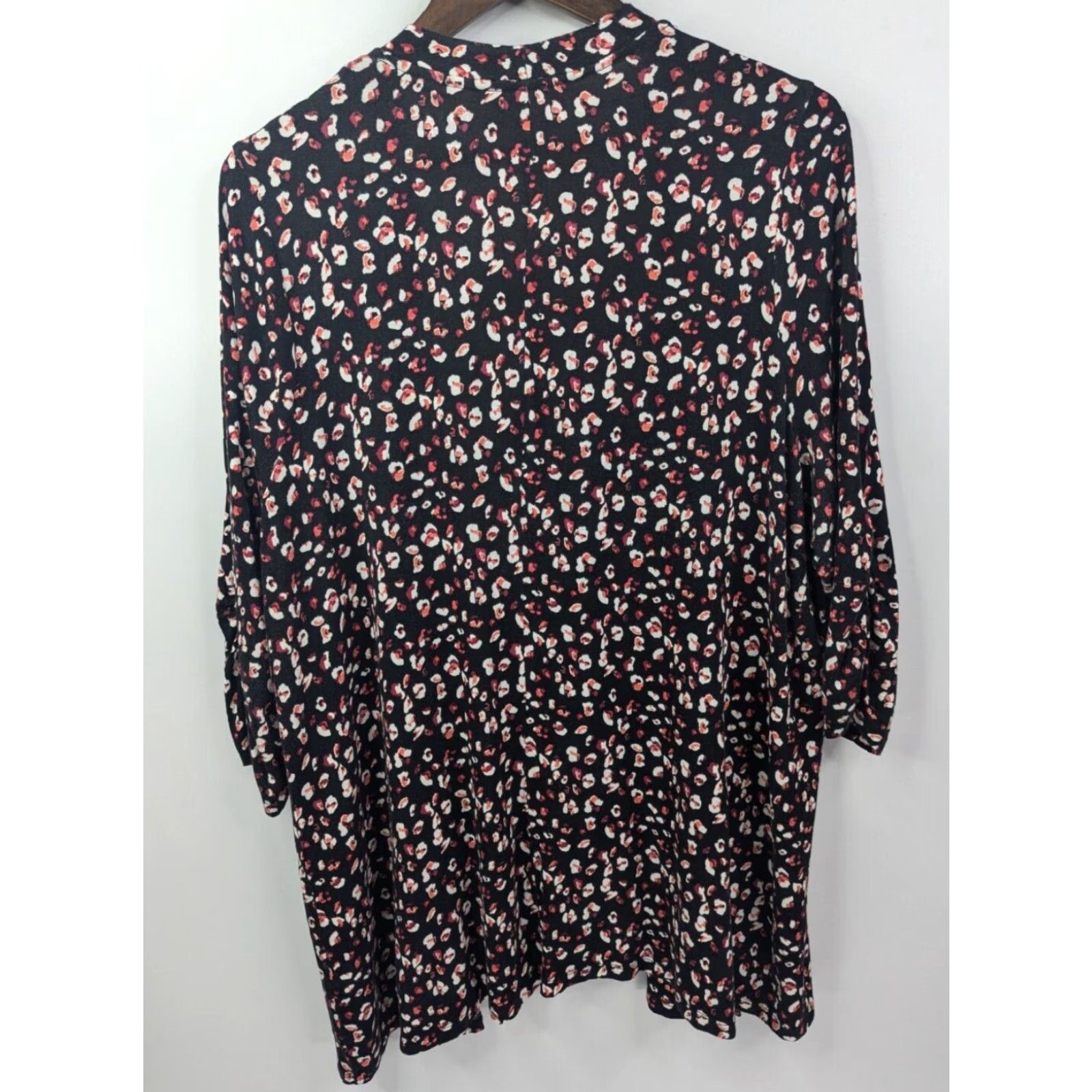 Vintage VINTAGE Lane Bryant Cardigan Open Floral Rose Long Sleeve Plus 18/20 Black Women Sweater Girls Mens Size XXL / US 16-18 / IT 52-54 - 3 Thumbnail