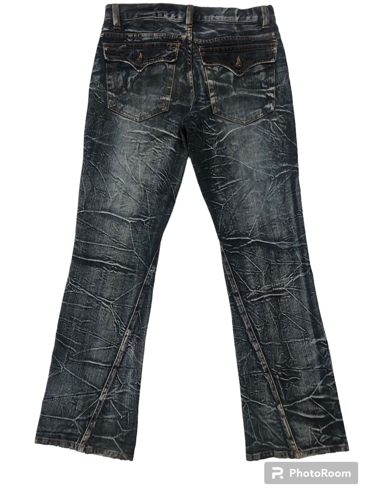 Hysteric Glamour × Japanese Brand RARE!! JAPANESE BRANDS NYLAUS FLARED FLASH JEANS Size US 32 / EU 48 - 2 Thumbnail