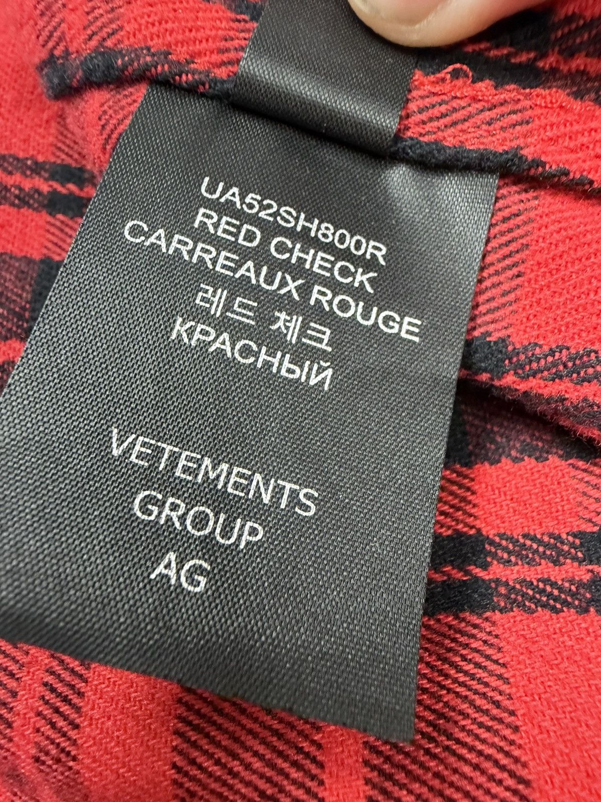 Vetements Vetements Flannel Name Tag Size US M / EU 48-50 / 2 - 6 Thumbnail