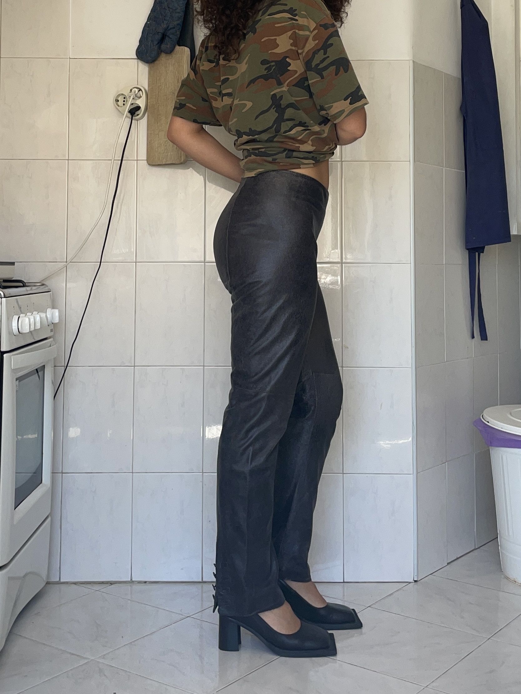 Jean Paul Gaultier Archive lamb leather JPG pants Size 32" / US 10 / IT 46 - 2 Thumbnail