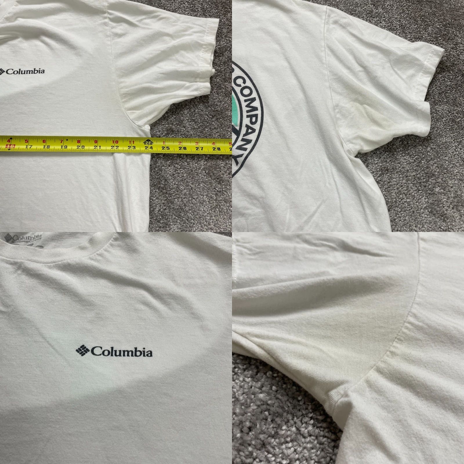 Vintage COLUMBIA Graphic T-Shirt Mens XL White Cotton Crew Neck Short Sleeve Casual Outdoor Size US XL / EU 56 / 4 - 8 Thumbnail