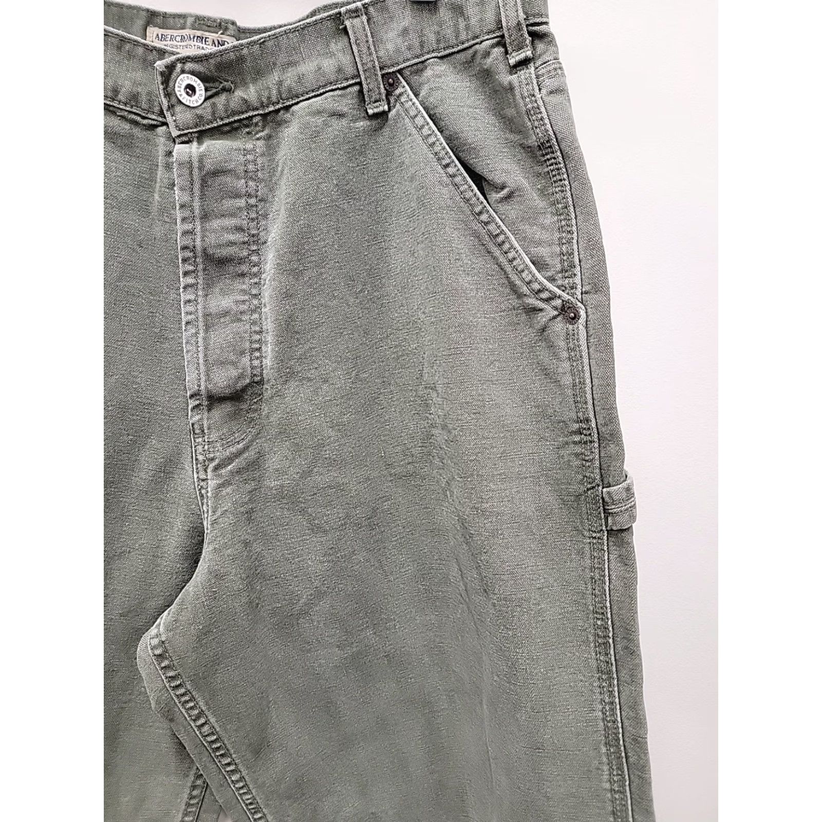 Abercrombie & Fitch VINTAGE Abercrombie & Fitch Jeans Men 34R Gray Denim Straight 33 Inseam 35x33 Distressed Used Size US 34 / EU 50 - 5 Thumbnail