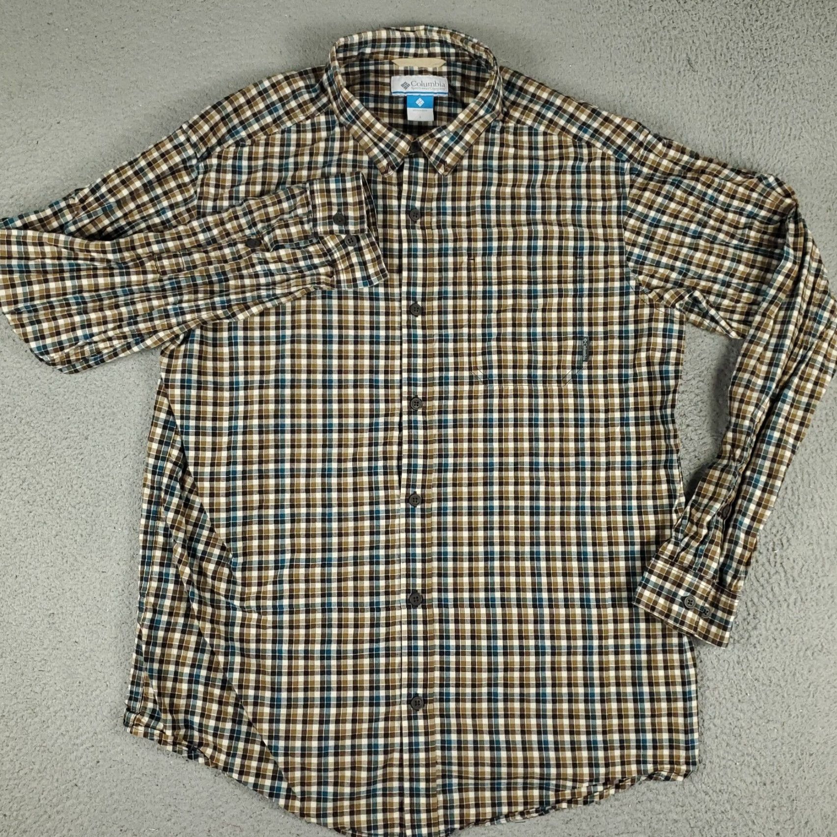 Vintage Columbia Shirt Mens Large Brown Plaid Casual Button-Up Long Sleeve Size US L / EU 52-54 / 3 - 2 Thumbnail