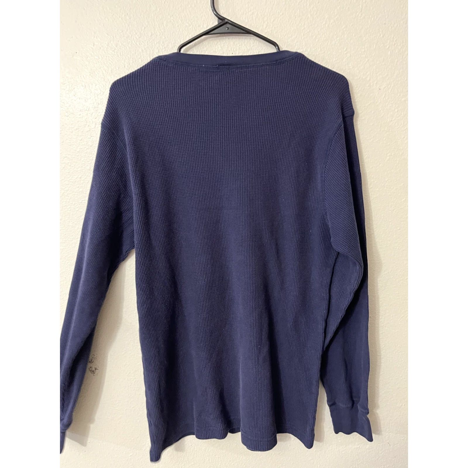 Tommy Hilfiger VINTAGE Tommy Hilfiger Thermal Long Sleeve Shirt Mens XL Blue - T-Shirt 2000s 90s Style Mens XL Size US XL / EU 56 / 4 - 3 Thumbnail