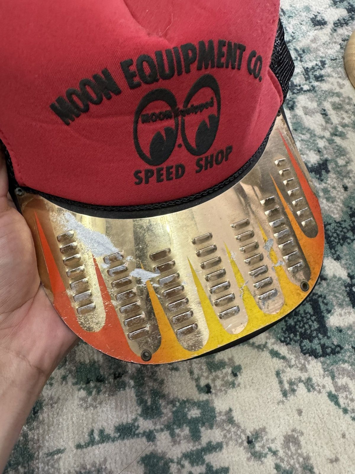 Vintage VINTAGE MOON EQUIPMENTS MOONEYES SPEED SHOP TRUCKER CAP HAT Size ONE SIZE - 9 Thumbnail