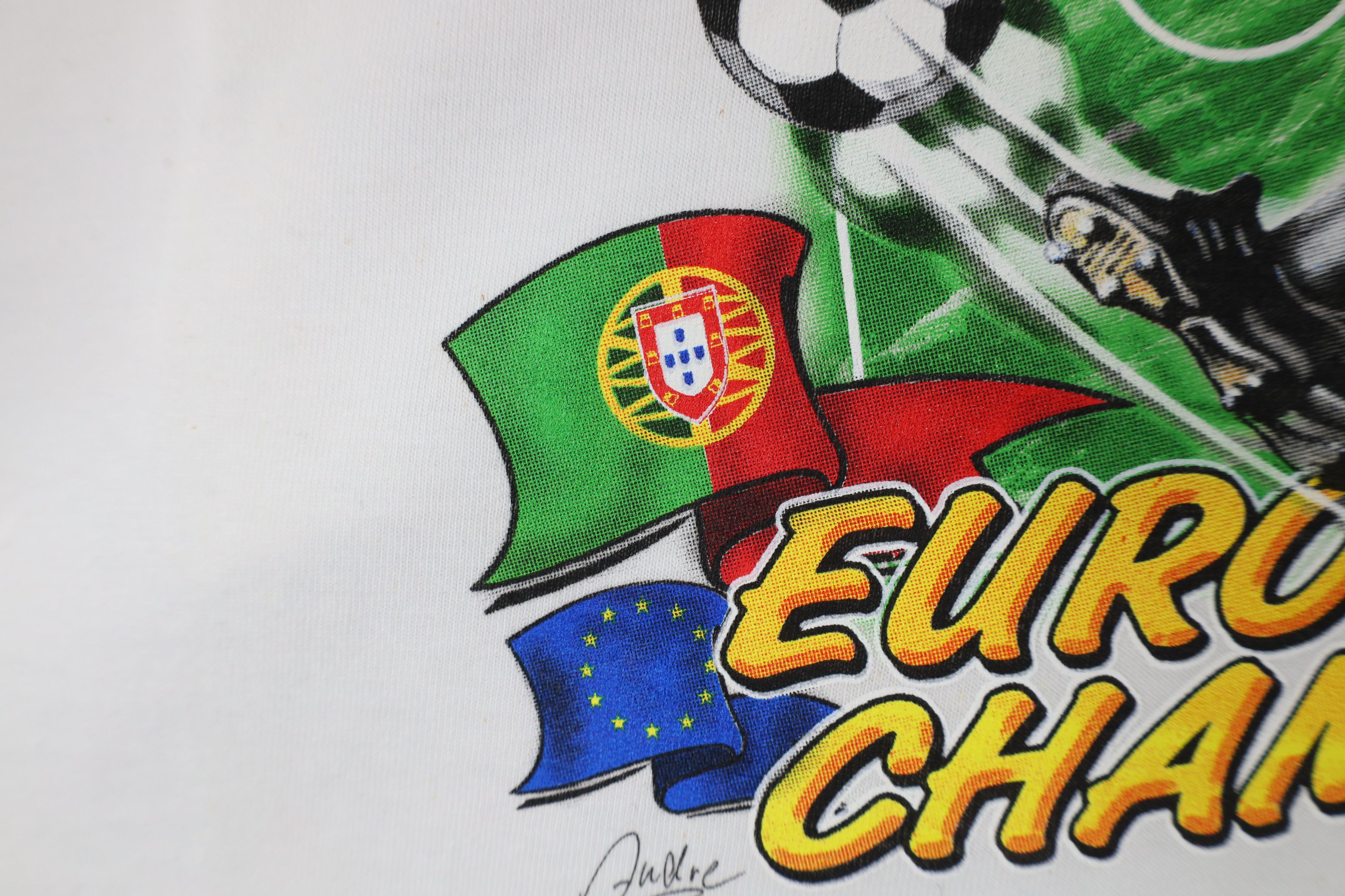 Vintage Vintage Y2K Euro Championships Soccer Futbol Ringer T-Shirt Size US XL / EU 56 / 4 - 7 Thumbnail