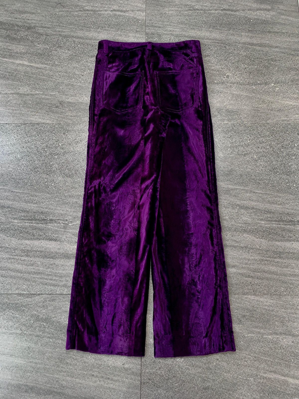 Dries Van Noten FREE TAX! Wideleg Velour Textured Trousers - 31” Size US 31 - 9 Thumbnail