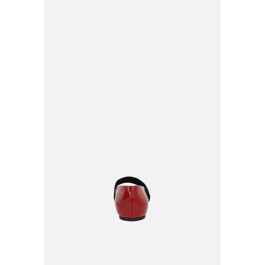 Givenchy GIVENCHY Red Leather Sliced Square Ballerinas New & Authenti Size US 7.5 / IT 37.5 - 3 Thumbnail