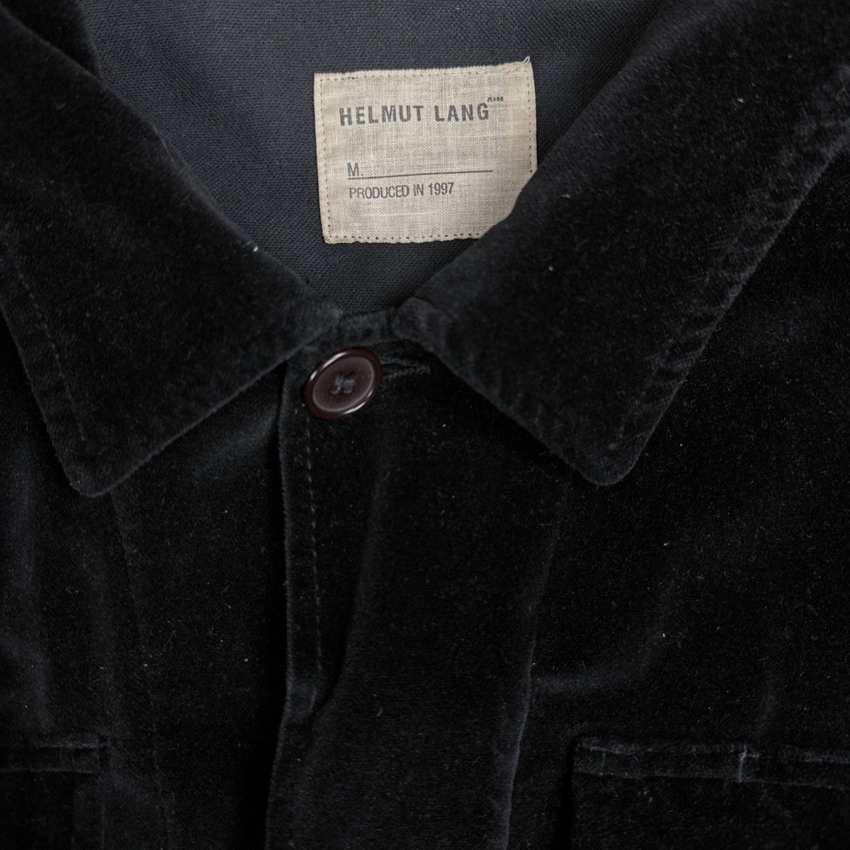 Helmut Lang Helmut Lang - 1997 Patched Sleeve Velvet M-65 Jacket Size US L / EU 52-54 / 3 - 4 Thumbnail