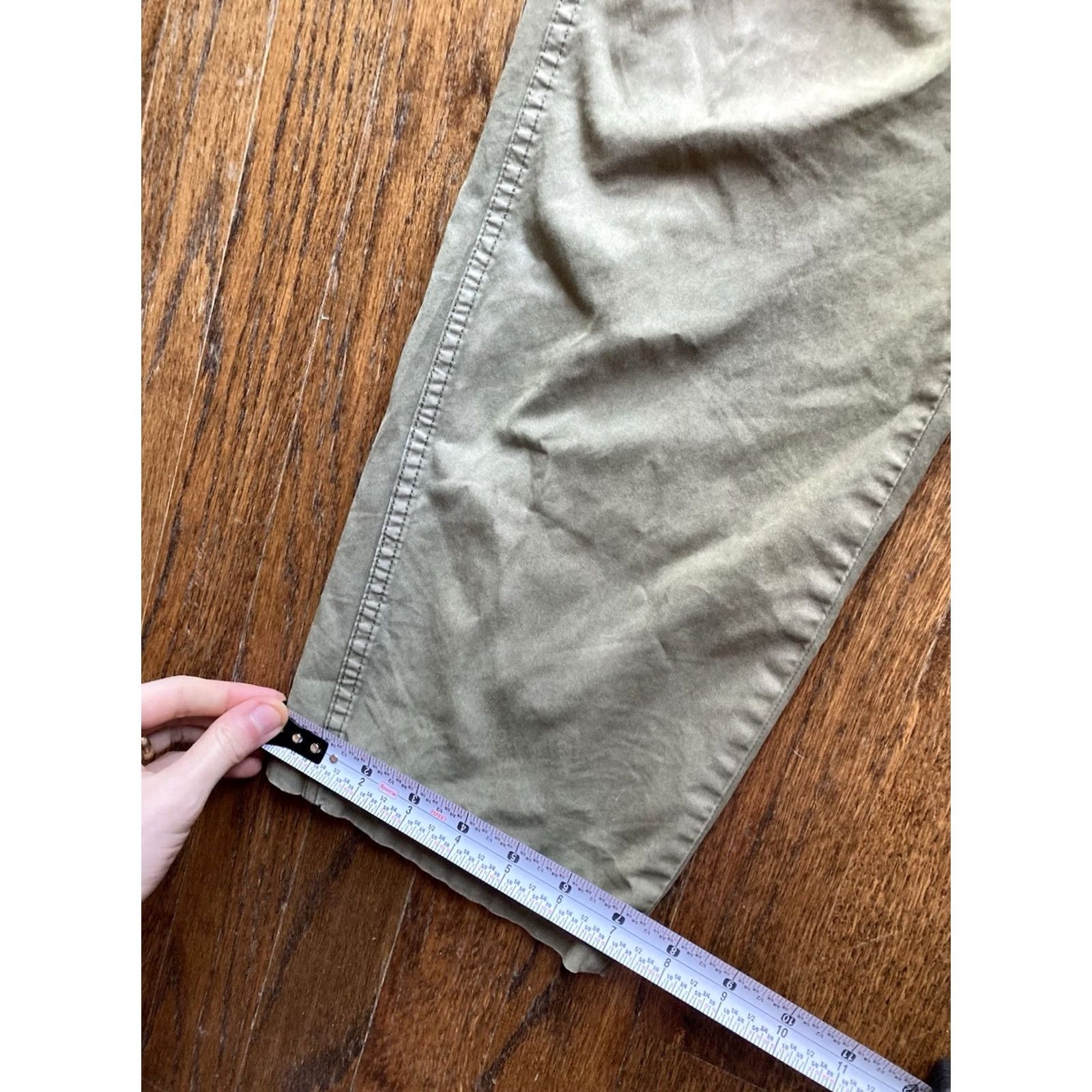 Billy Reid Billy Reid Pants Mens 33 Chino Olive Green Twill Cotton Military Made In Peru Size US 33 - 3 Thumbnail