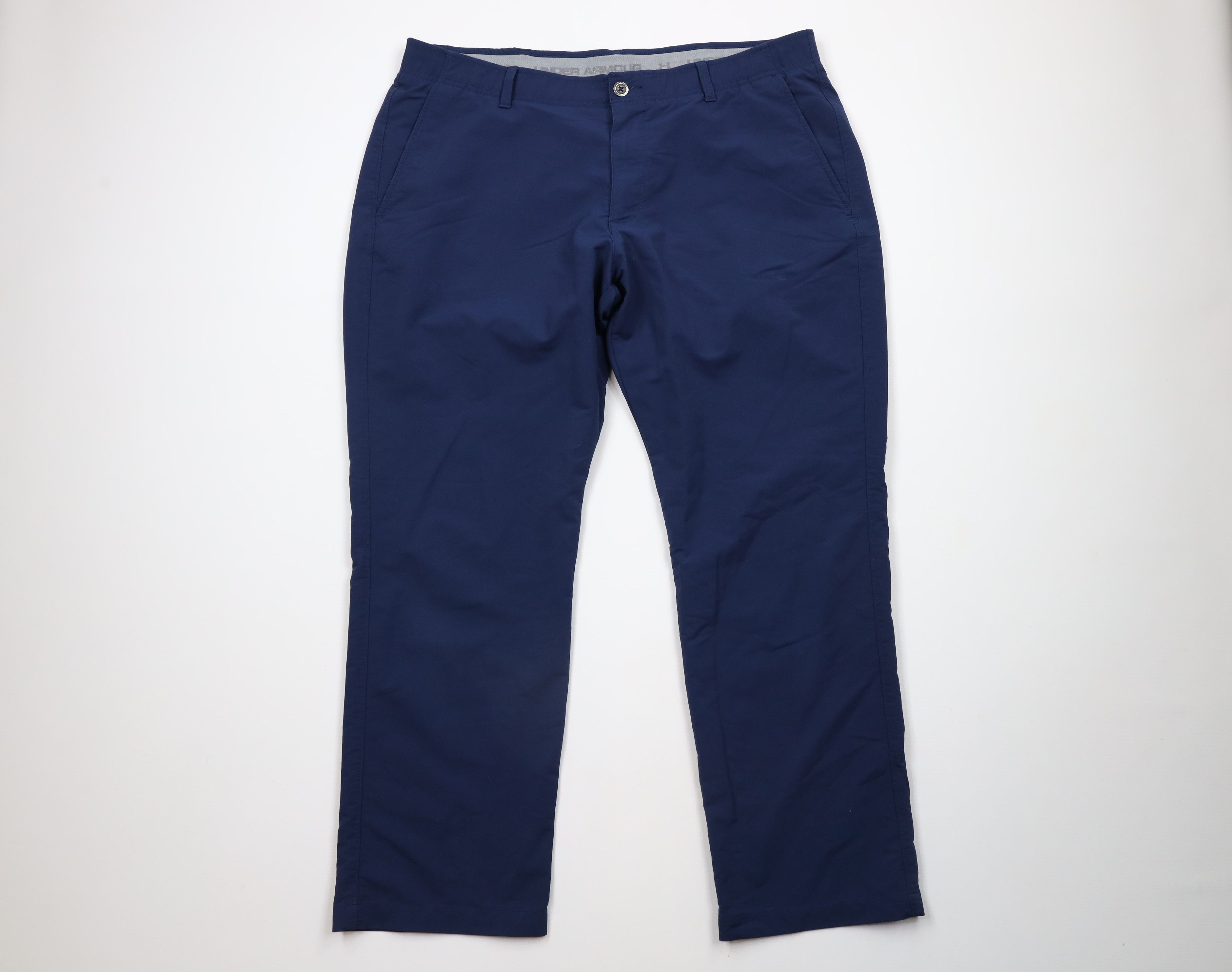 Under Armour × Vintage Under Armour Stretch Tech Golfing Golf Chino Pants Blue Size US 40 / EU 56 - 1 Thumbnail