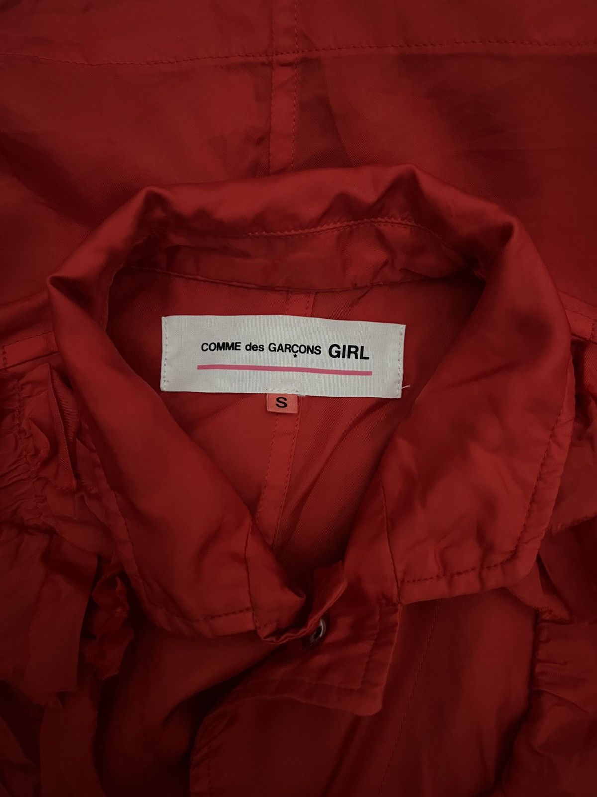 Comme des Garcons Comme des Garçons - AD2014 Red Ruffled Shirt Size S / US 4 / IT 40 - 9 Thumbnail