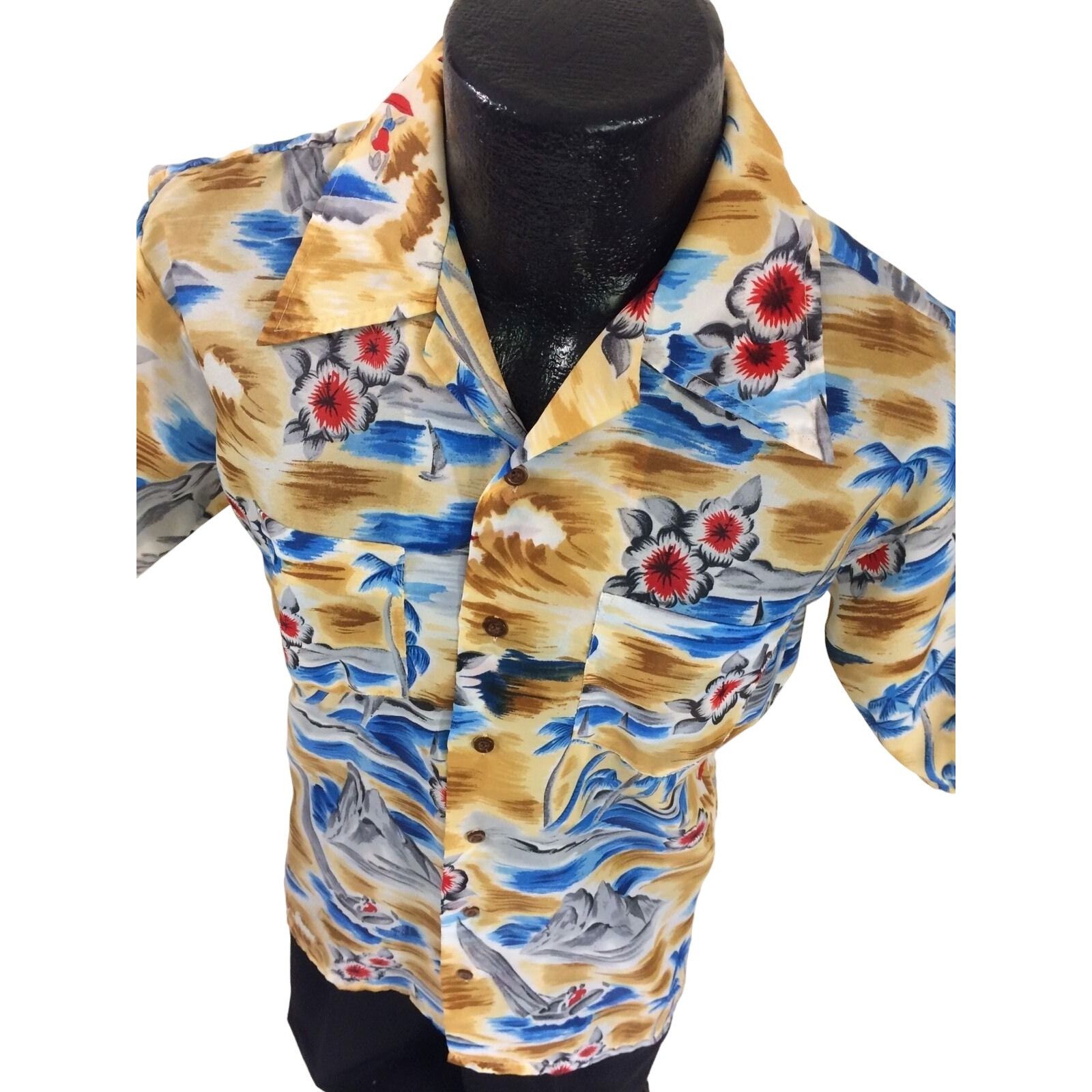Other Vtg Waikiki Holiday MoD SAILING SURFING Hawaii Floral Shirt Size US L / EU 52-54 / 3 - 1 Thumbnail