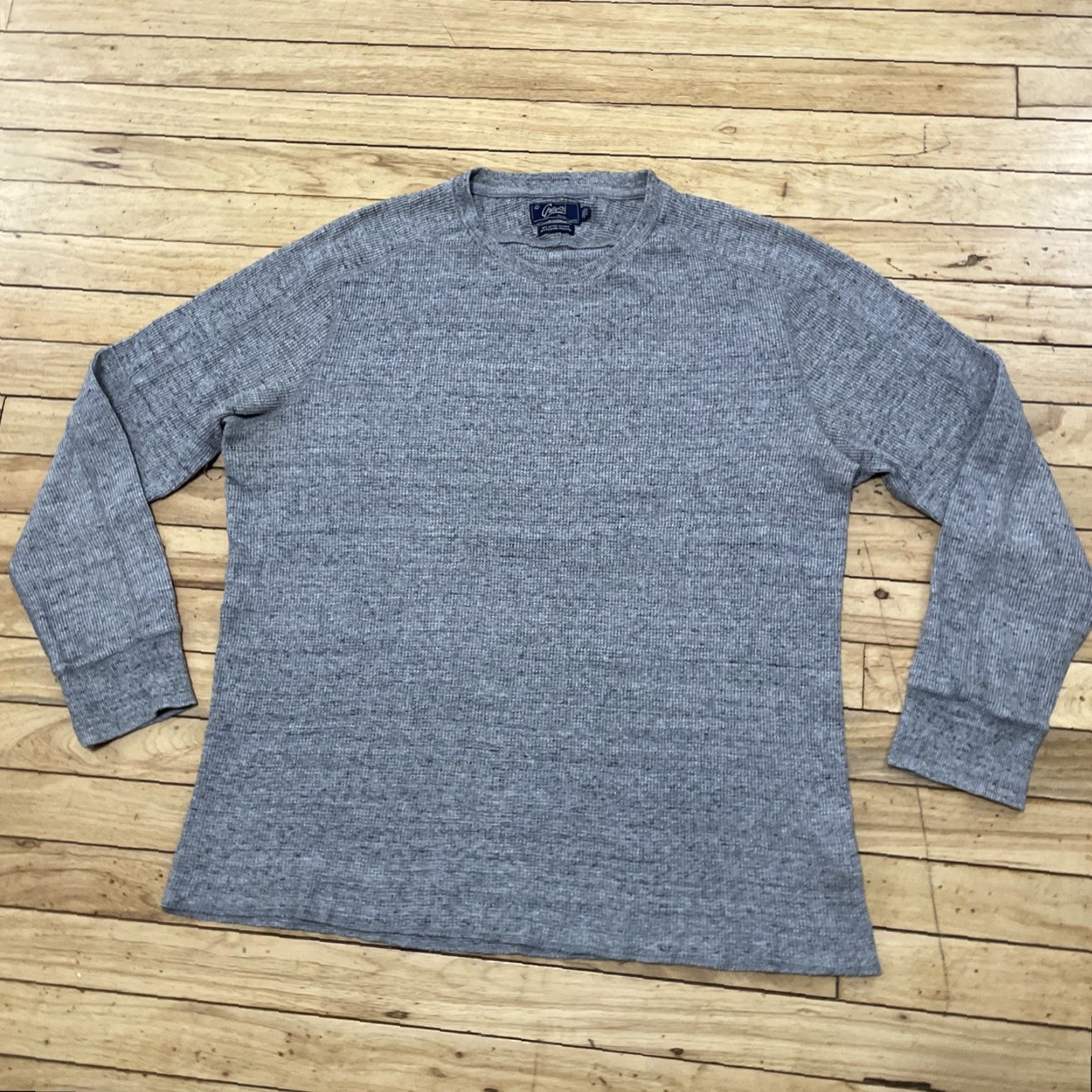 Grayers Grayers Waffle Knit Crewneck Long Sleeve Men XL Gray Spec Skater Raw Hem Capsule Shirt Size US XL / EU 56 / 4 - 3 Thumbnail
