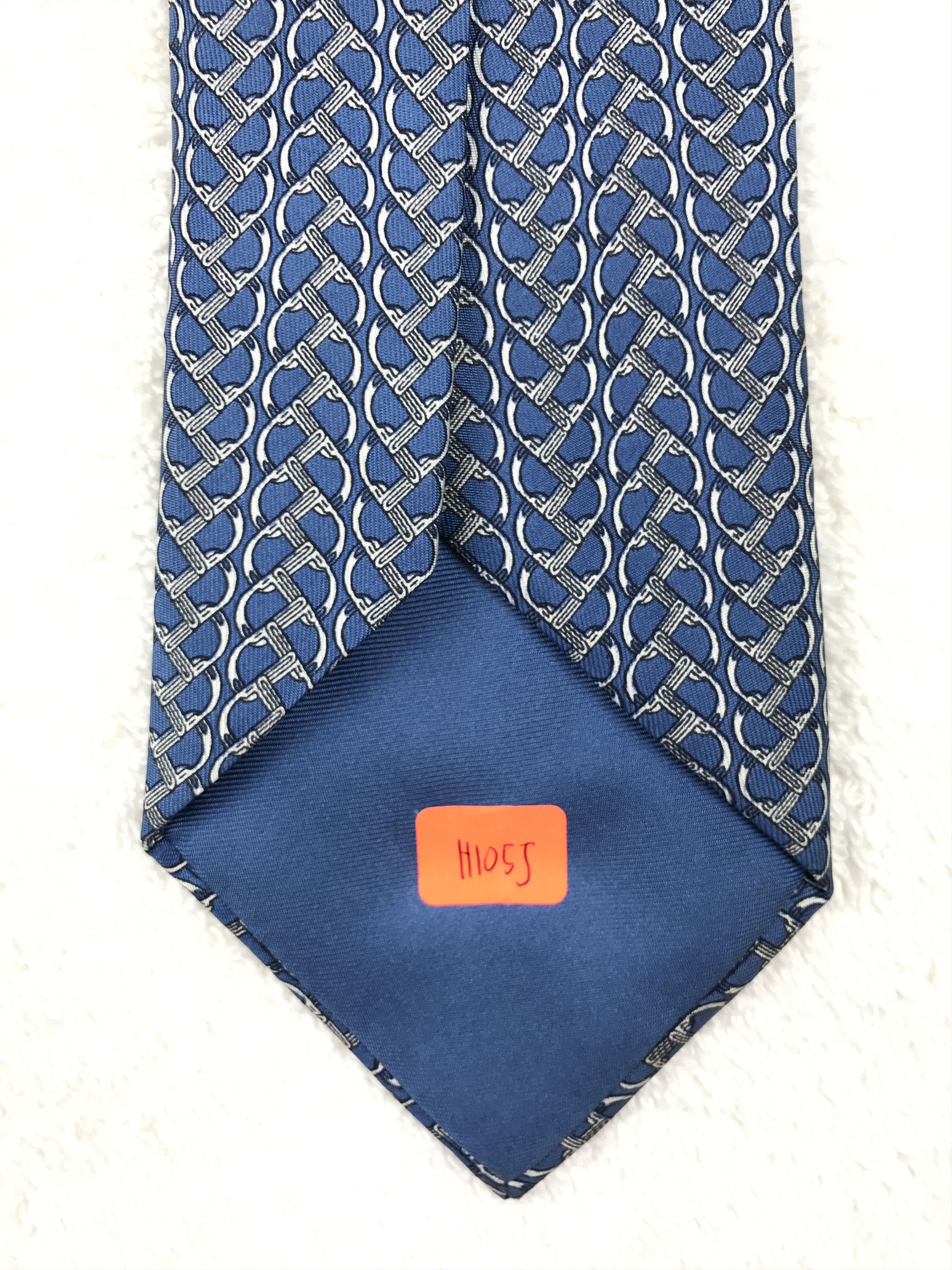 Designer × Hermes Vintage Hermes Silk Necktie Size ONE SIZE - 8 Thumbnail