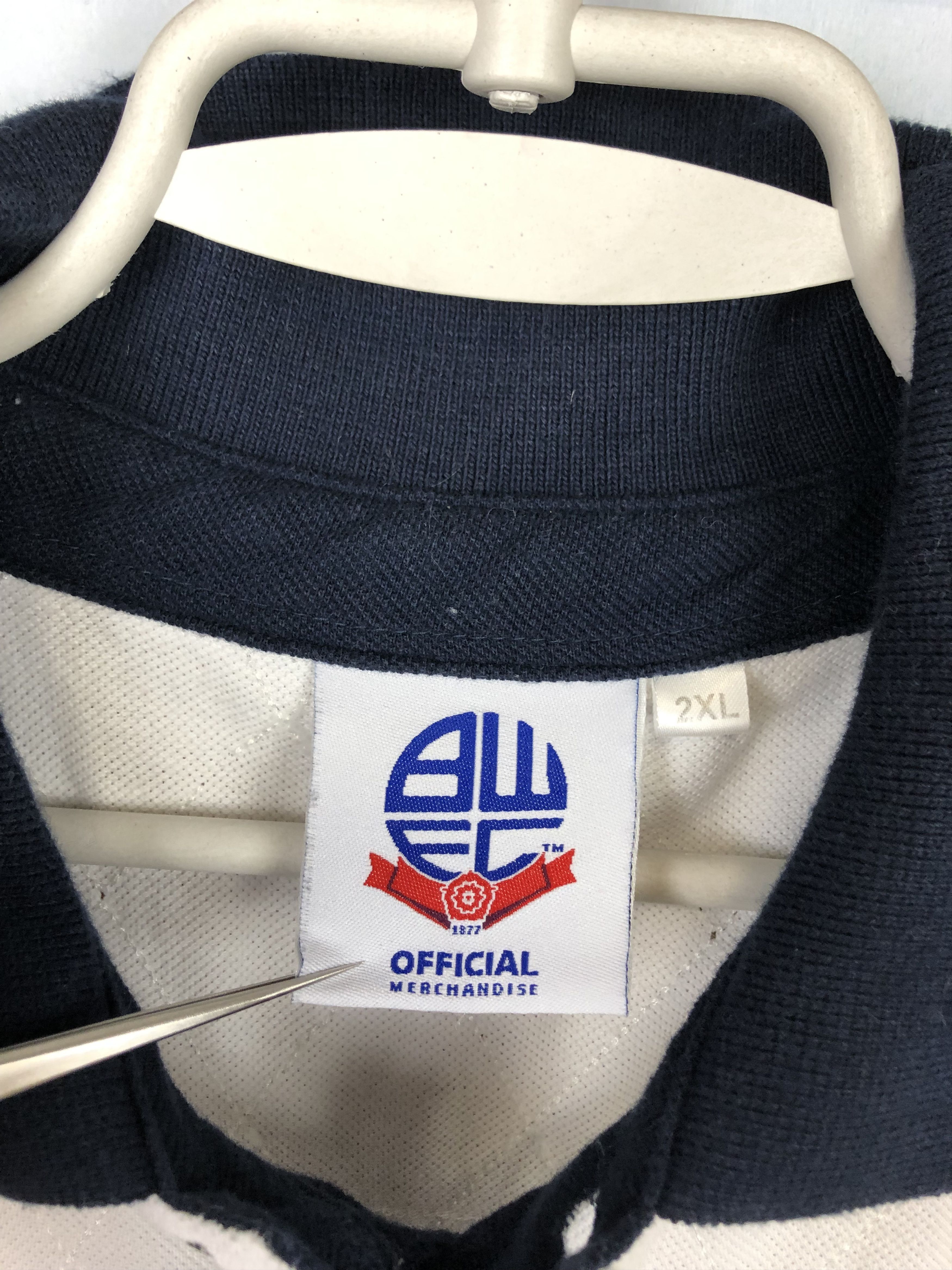 Vintage Bolton Wanderers Football Polo Shirt Soccer Jersey Tee Size US XXL / EU 58 / 5 - 9 Thumbnail