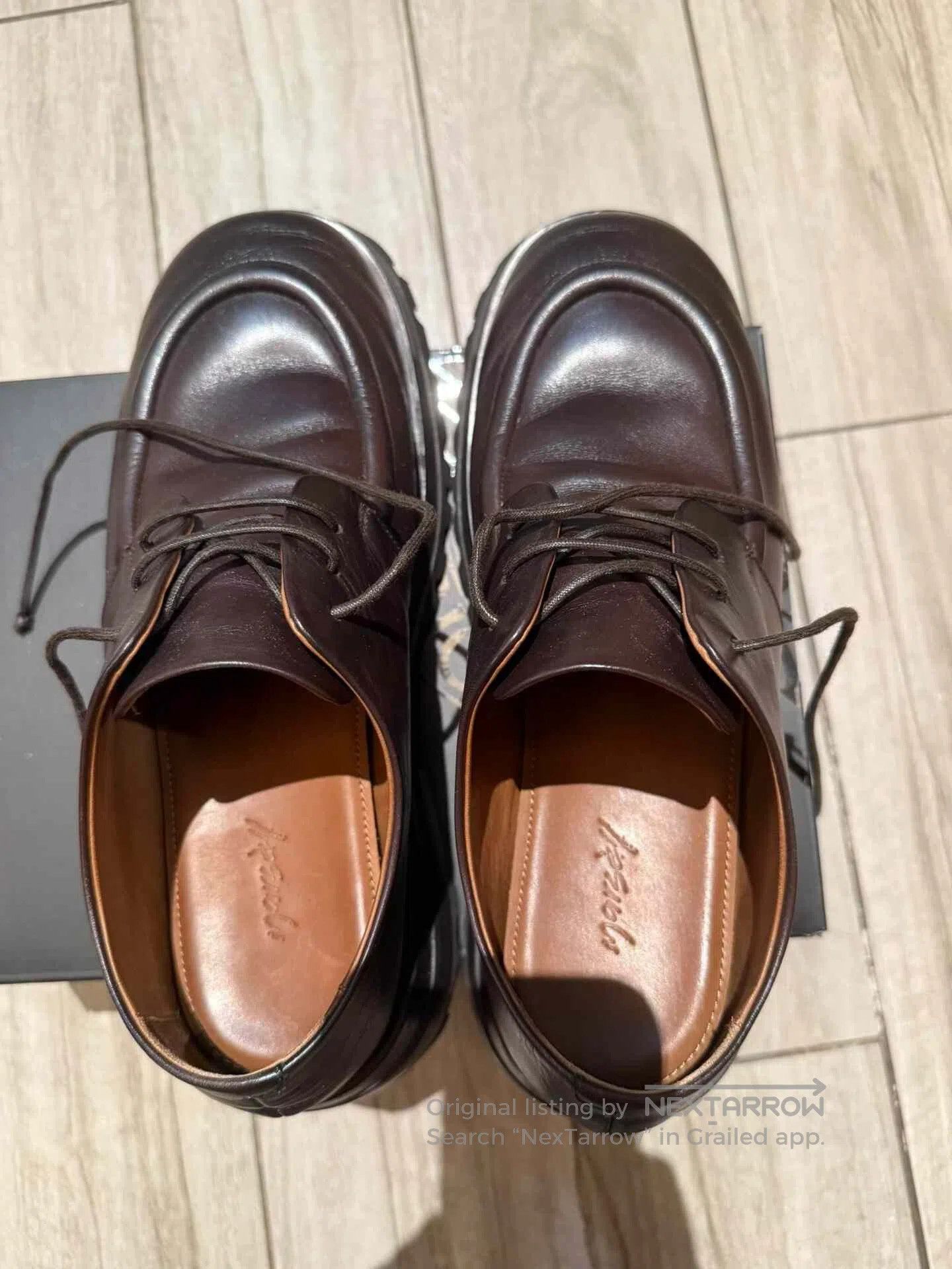 Marsell Marsell Men's Scalarmato Brown Platform Derby. Size US 8 / EU 41 - 7 Thumbnail