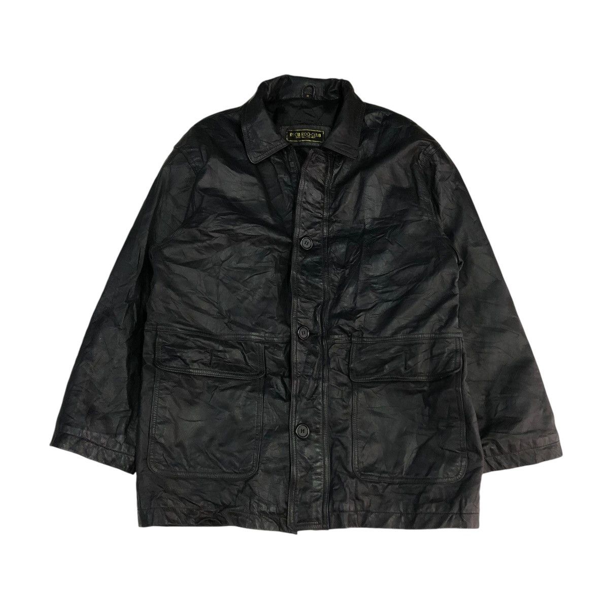 Japanese Brand 🔥VINTAGE BIKER LEATHER JACKET RECUERDO ISSEY MIYAKE Size US M / EU 48-50 / 2 - 1 Thumbnail