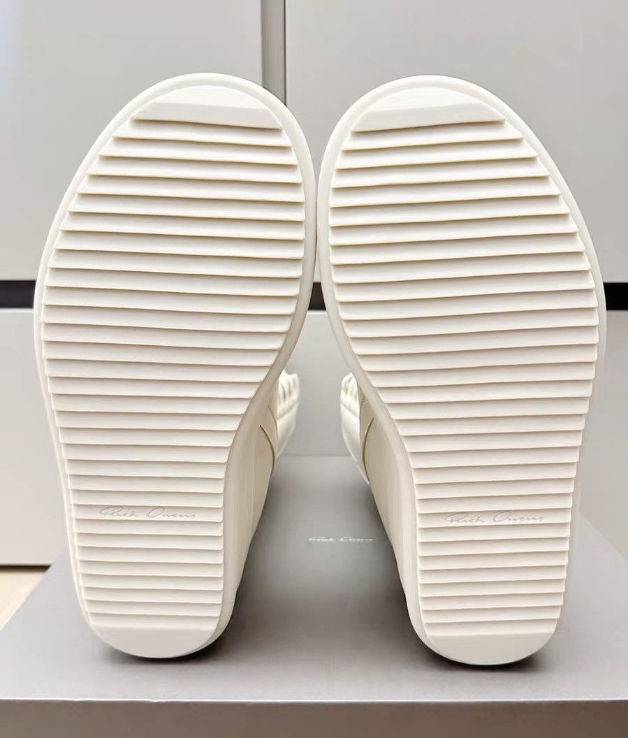 Rick Owens Rick Owens Triple White Geobasket High-Top Sneakers Size US 8.5 / EU 41-42 - 8 Thumbnail