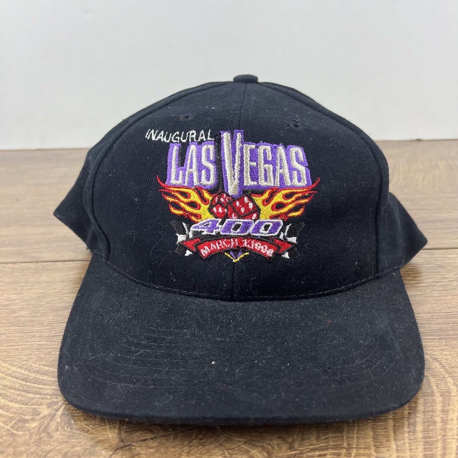 Other Las Vegas 400 Hat March 1998 Hat Black Hat Adjustable Black Size ONE SIZE - 5 Thumbnail