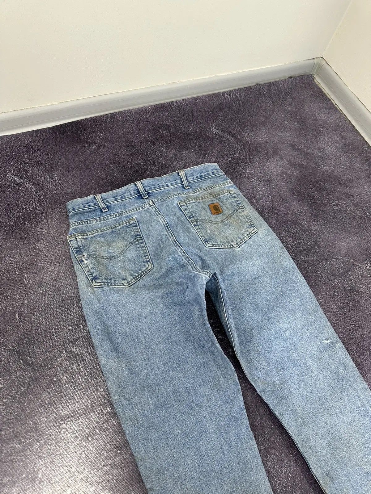 Carhartt × Vintage Vintage Carhartt Traditional Fit Blue Denim Work Hype Jeans Size US 34 / EU 50 - 6 Thumbnail