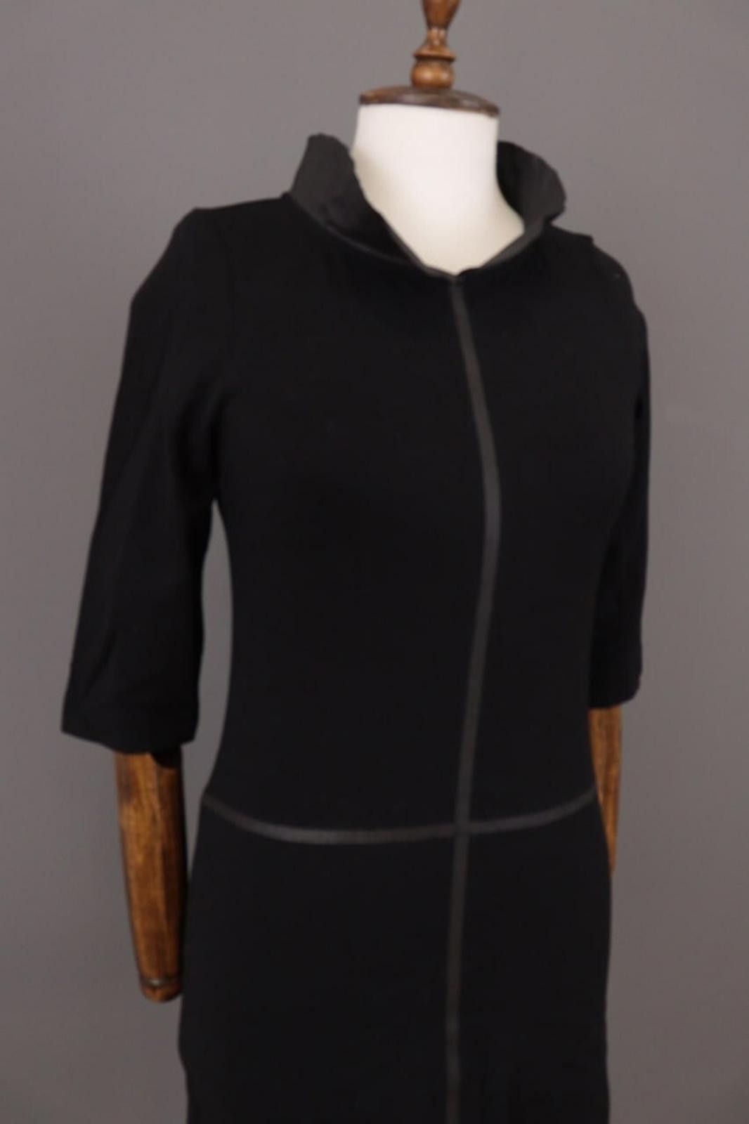 Designer Cop Copine Nikko Robe Black 3/4 Sleeve A-Line Dress Size 36 Size M / US 6-8 / IT 42-44 - 5 Thumbnail