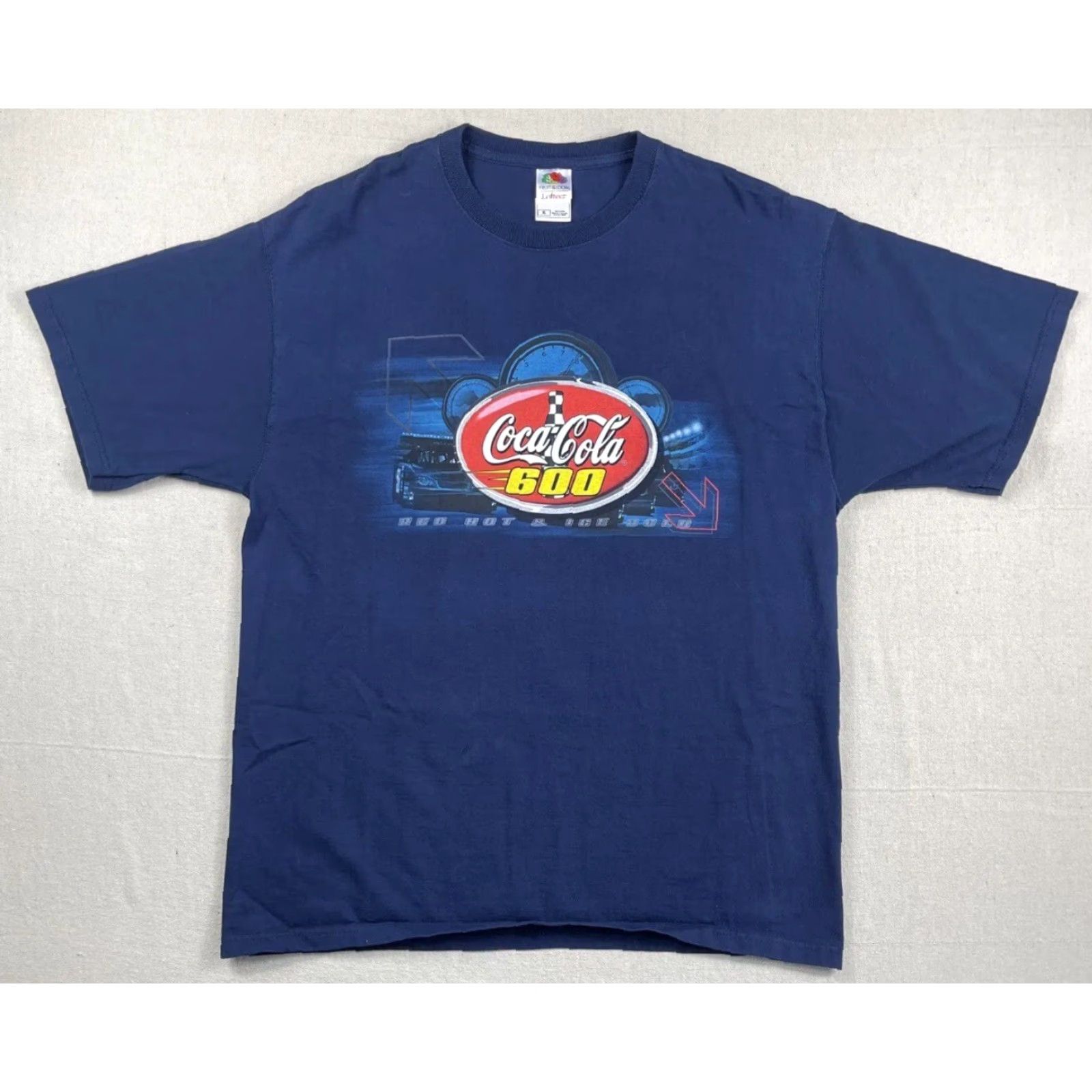 Vintage VINTAGE Coca-Cola T-Shirt XL Blue Racing Graphic 80s Double-Sided Mens Size US XL / EU 56 / 4 - 2 Thumbnail