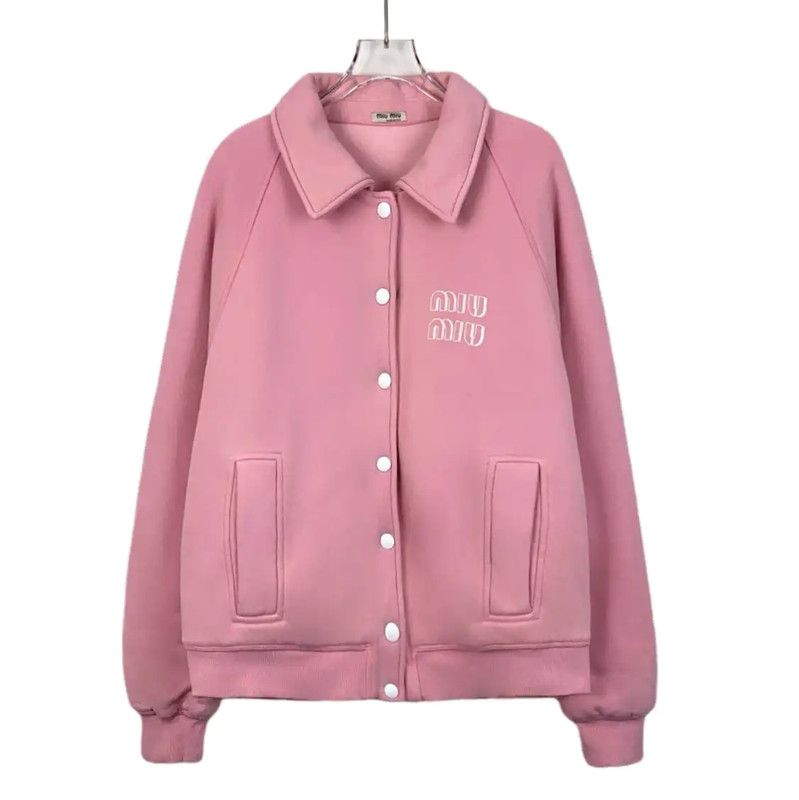 Miu Miu Miu Miu Pink Cotton Women's Jacket 0089 Size XS / US 0-2 / IT 36-38 - 1 Thumbnail