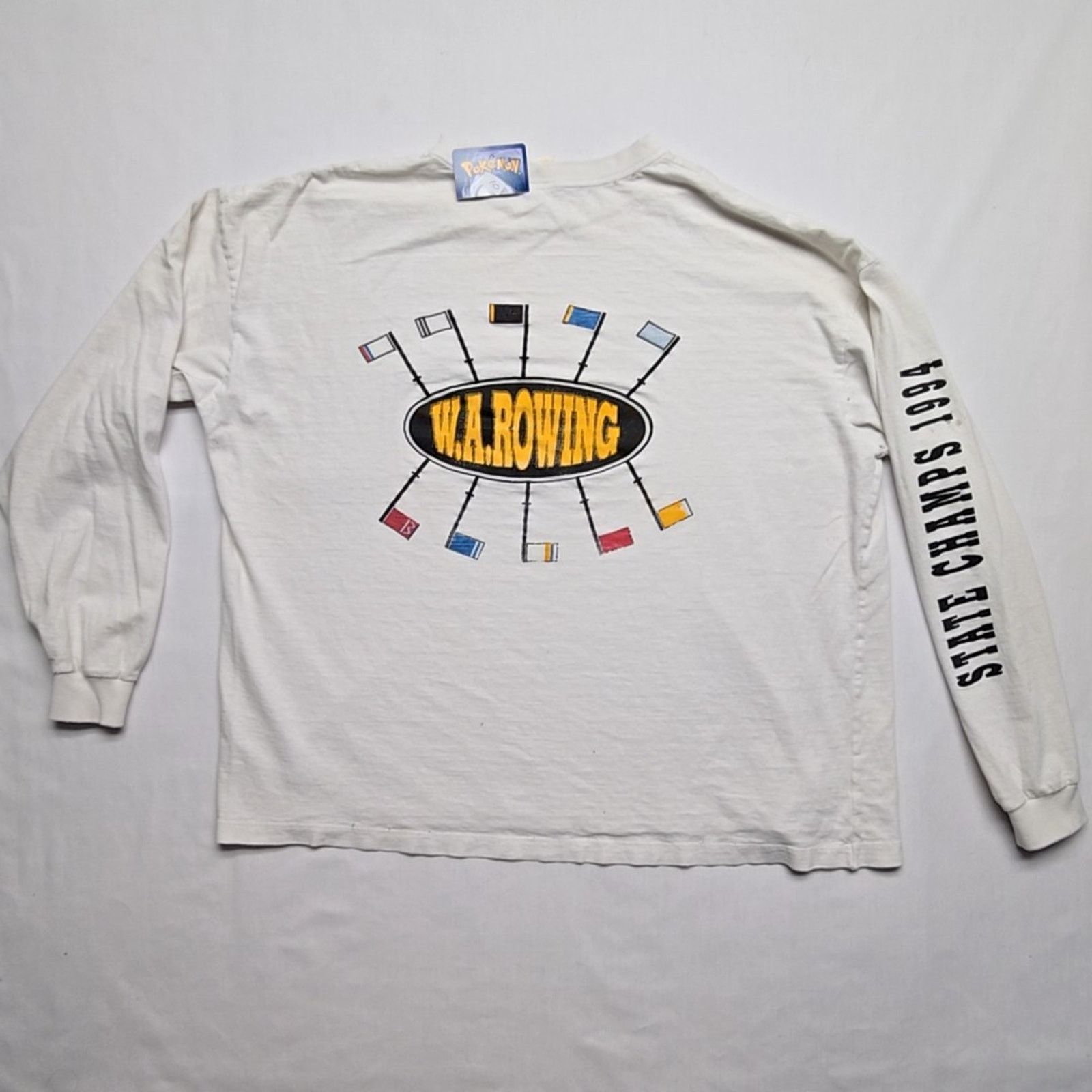 Vintage Vintage WA Rowing Shirt State Champs Australian White L Tee Size US L / EU 52-54 / 3 - 1 Thumbnail