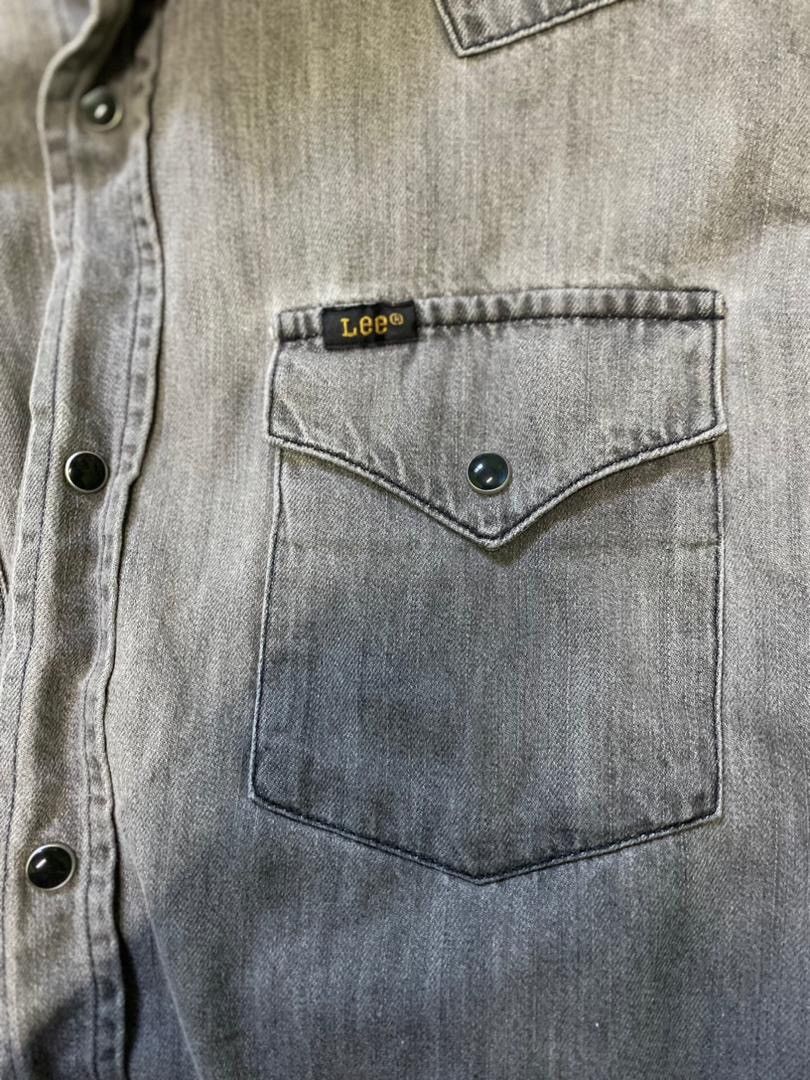Lee Vintage 50s Lee Sanforized Grey Twill Western Shirt Jacket Size US L / EU 52-54 / 3 - 4 Thumbnail