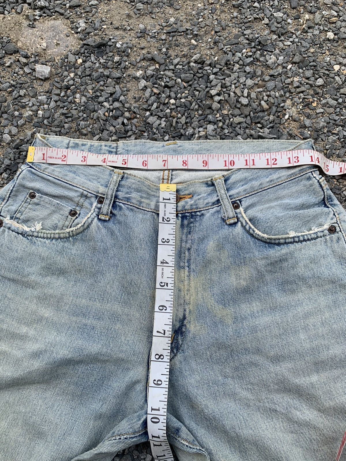 Edwin VINTAGE EDWIN 505XX SELVEDGE FADED JAPANESE DISTRESSED DENIM Size US 29 - 24 Thumbnail