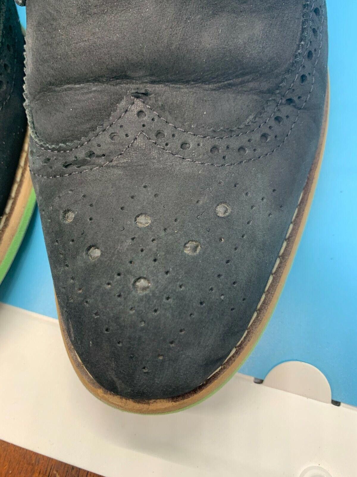 J.D. Fisk J.D. Fisk Dark Navy Neon Green Trim Dario Wingtip Size 9 Size US 9 / EU 42 - 3 Thumbnail