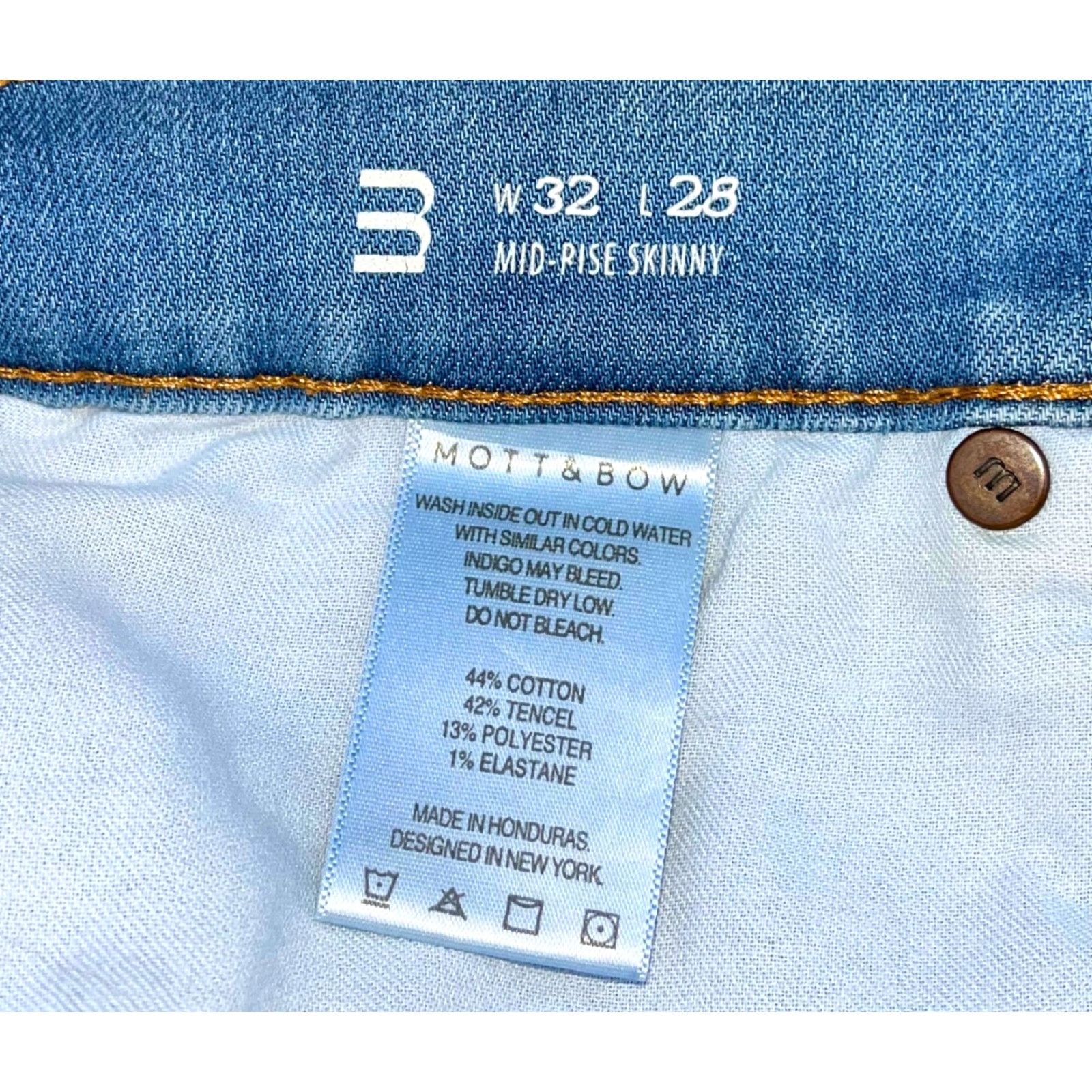 Mott & Bow Mott & Bow Jane Mid-Rise Skinny Jeans Women’s 32x28 Light Blue Denim Stretch Jeans City 5-Pocket Size 24" / US 00 / IT 34 - 7 Thumbnail