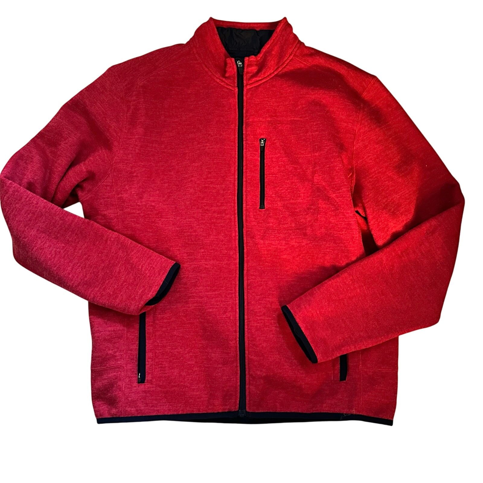 johnnie-O Johnnie-O XL Jacket Red Coastal Fleece Lined Zip Pockets Size US XL / EU 56 / 4 - 1 Thumbnail