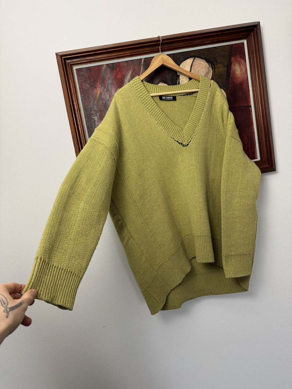 Raf Simons Raf Simons SS2022 Oversized Wool Knit Sweater Rare Designer Size US L / EU 52-54 / 3 - 4 Thumbnail