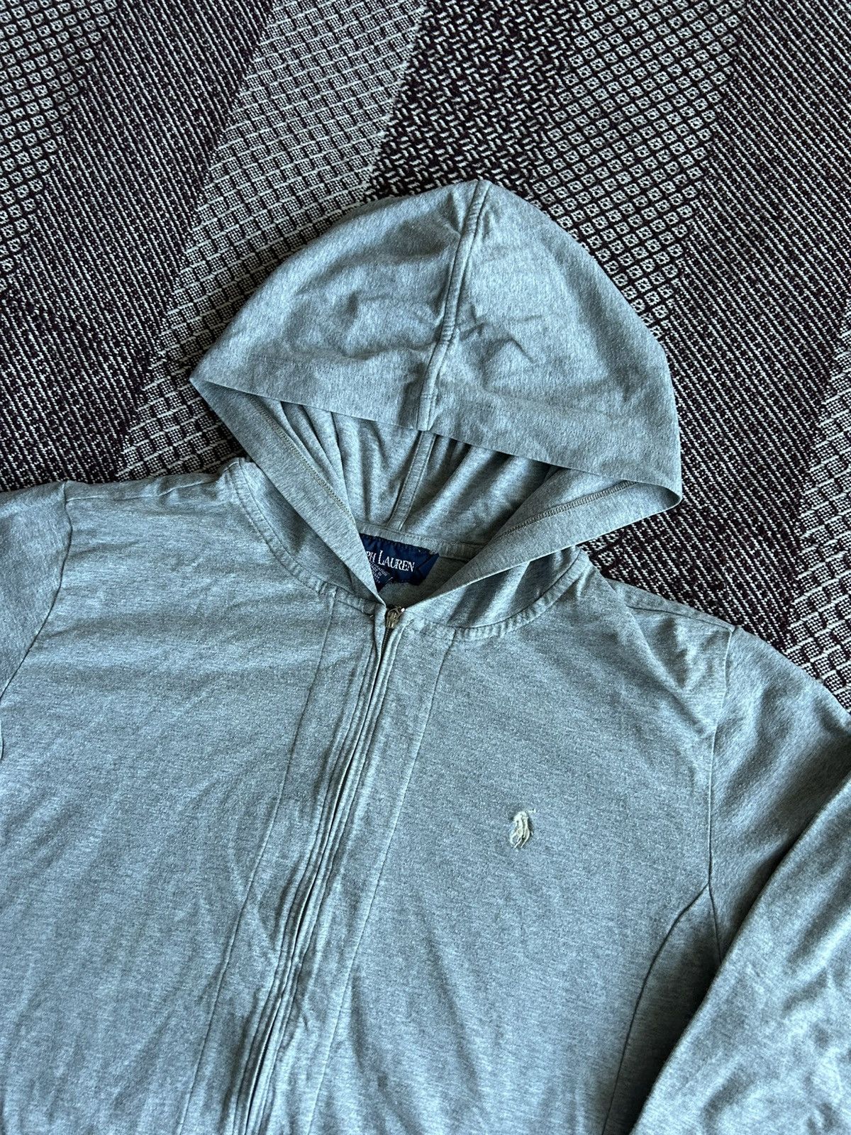 Polo Ralph Lauren Vintage Polo Ralph Lauren Grey Zip Hoodie Unisex Streetwear Size L / US 10 / IT 46 - 3 Thumbnail