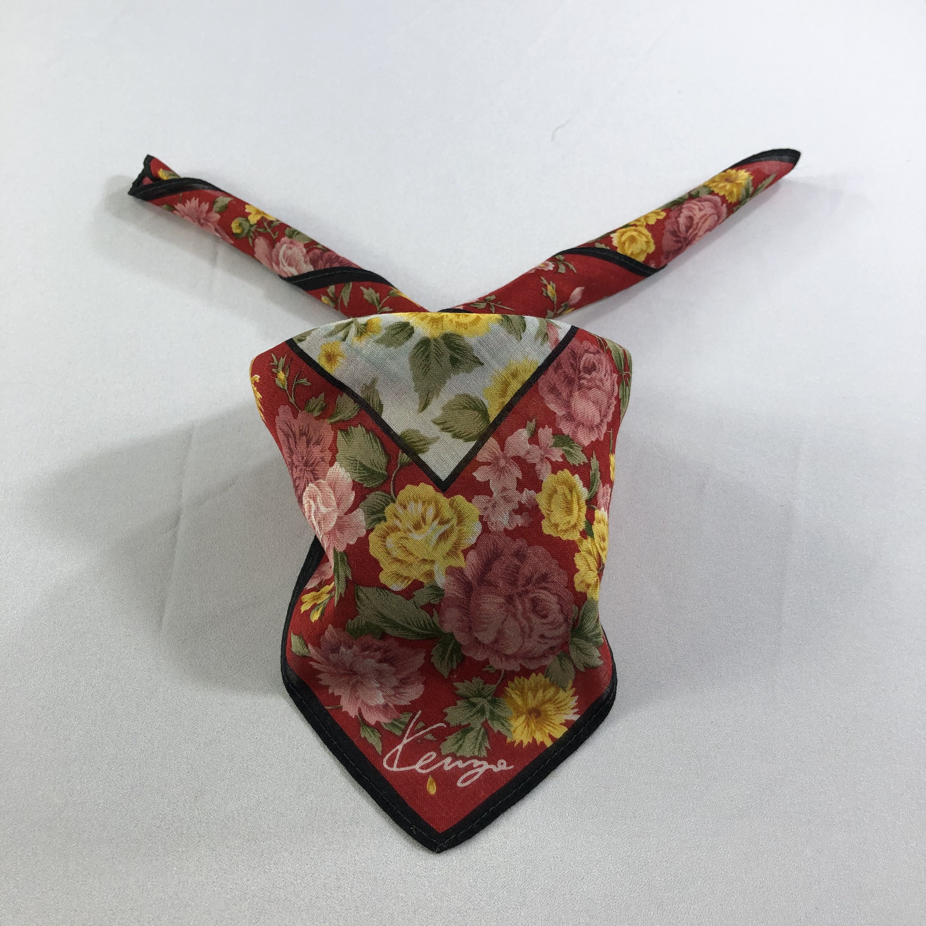 Kenzo Kenzo Floral Handkerchief Neckerchief Bandana H2166 Size ONE SIZE - 2 Thumbnail