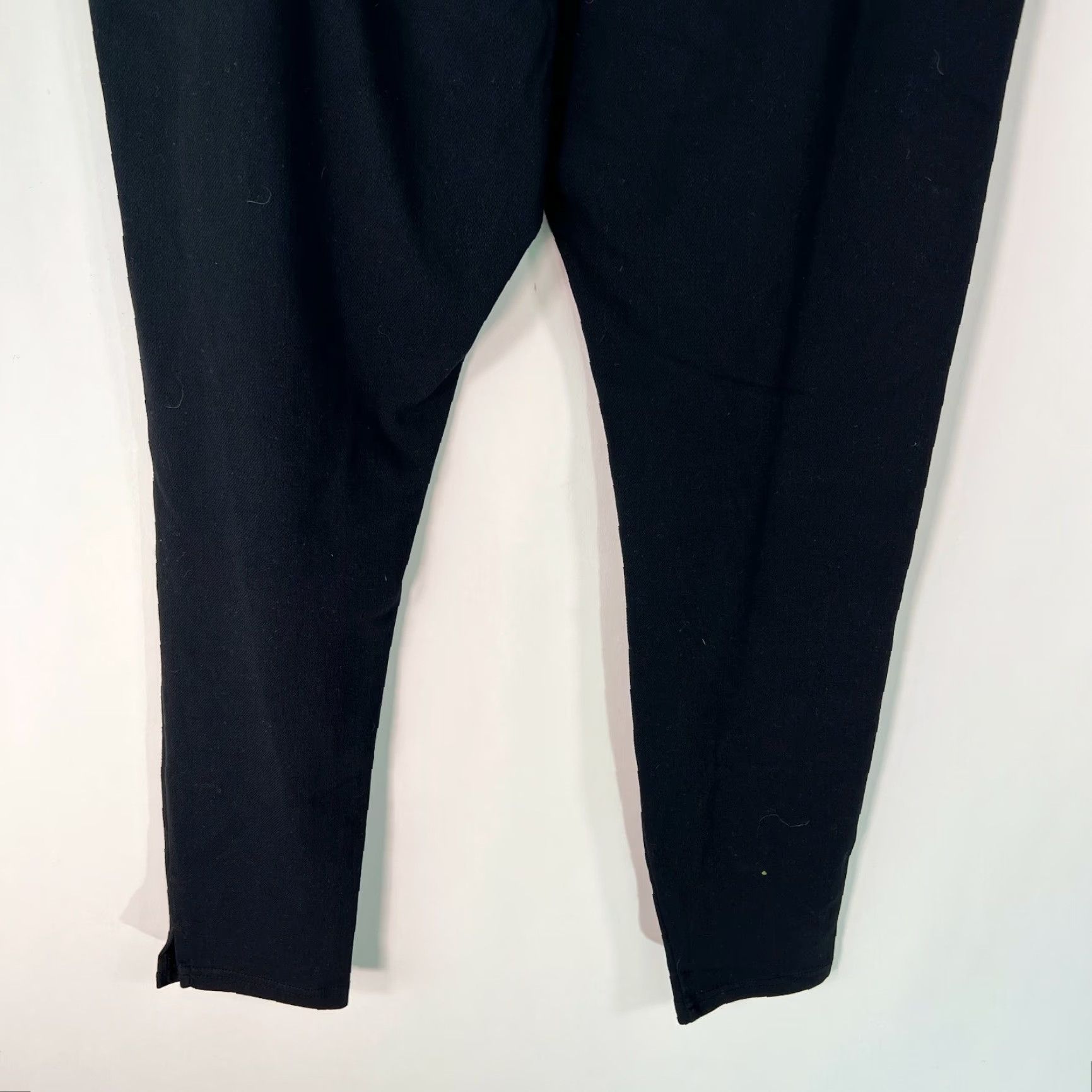 Vintage Womens Black Pants Flat Front Regular Fit Cotton Blend Pull On Size Large Size 36" / US 14 / IT 50 - 5 Thumbnail