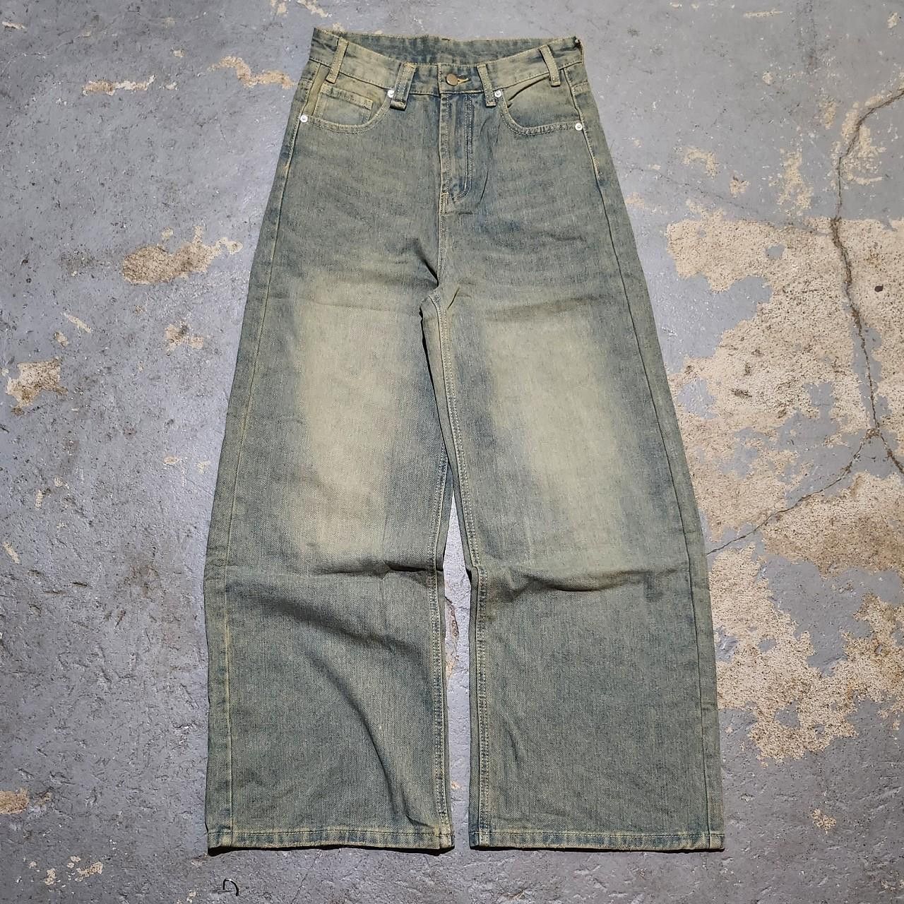 Japanese Brand Y2k/2000s baggy loose fit faded denim jeans Size US 28 / EU 44 - 1 Thumbnail