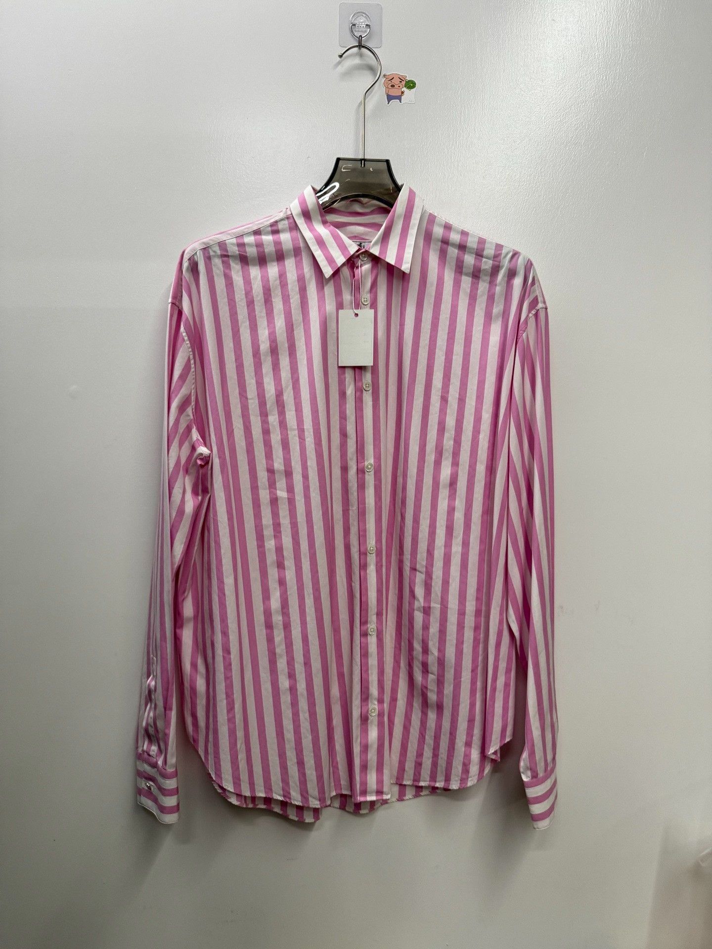 Hermes Hermes Striped Pink Shirt m Men Size US M / EU 48-50 / 2 - 1 Thumbnail