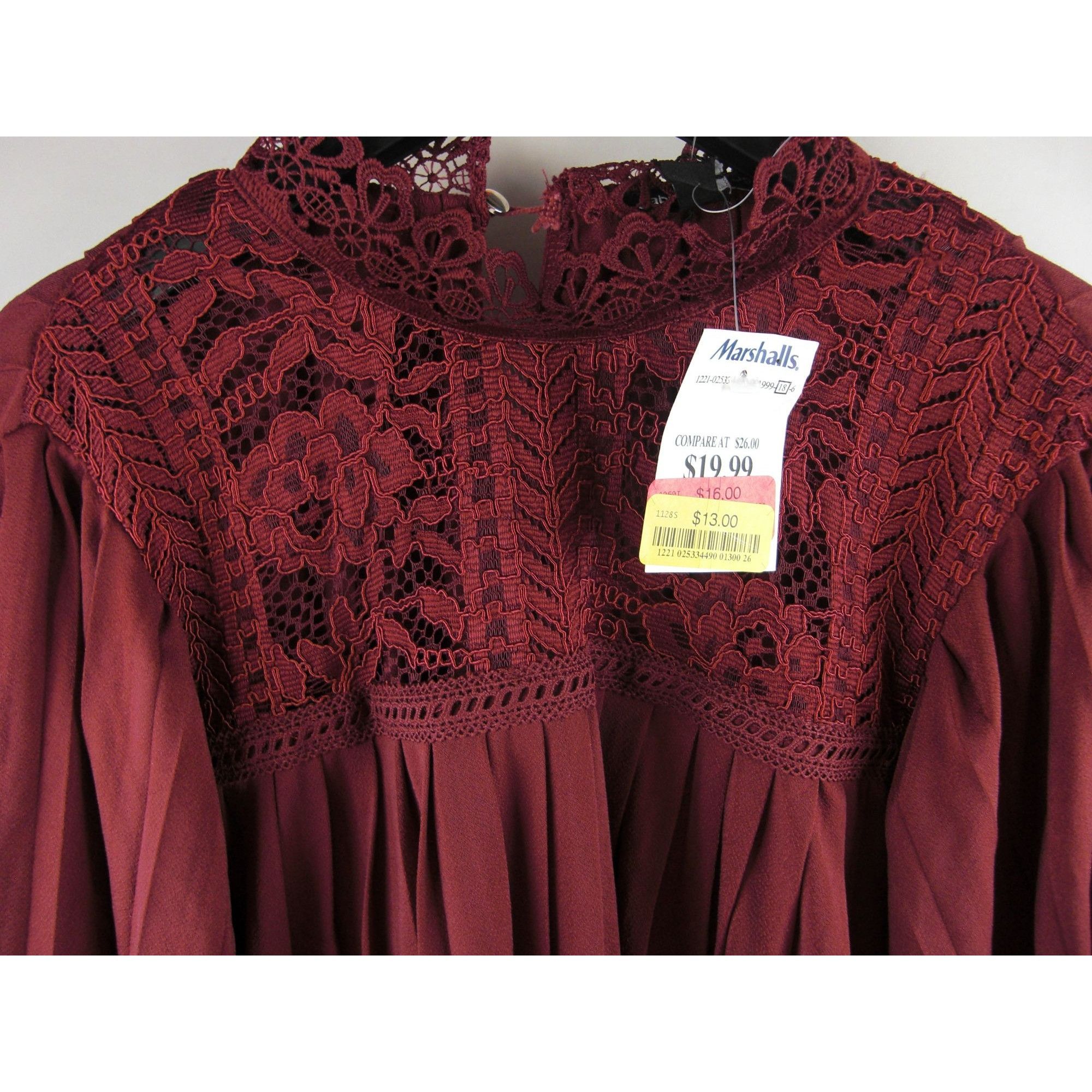 Other Top Dressy Women's Size (L) Casual Pleated Business Work Bl Size L / US 10 / IT 46 - 5 Thumbnail