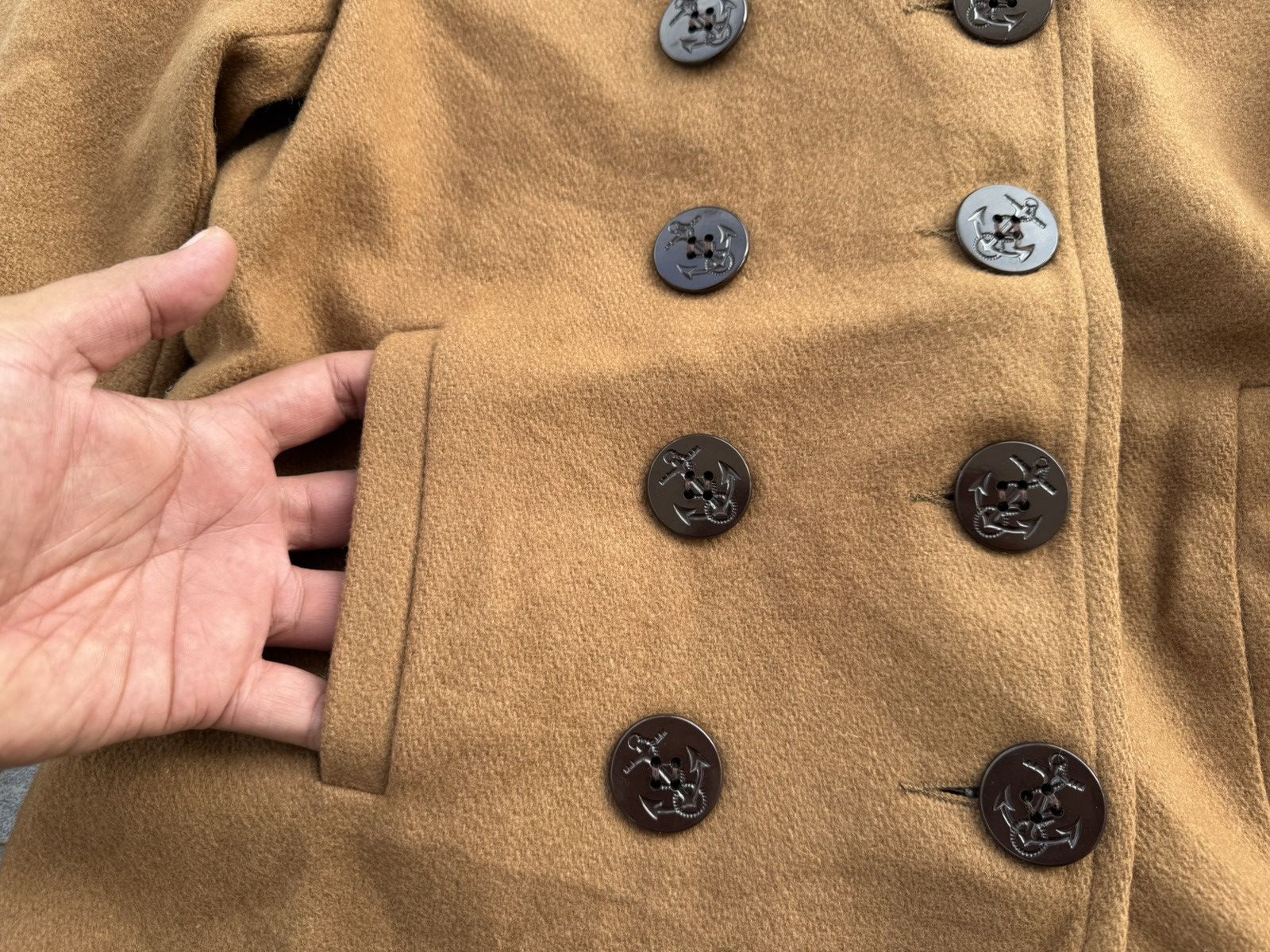 Schott Schott x Earth Music & Ecology Double Breasted Pea Coat Size S / US 4 / IT 40 - 6 Thumbnail