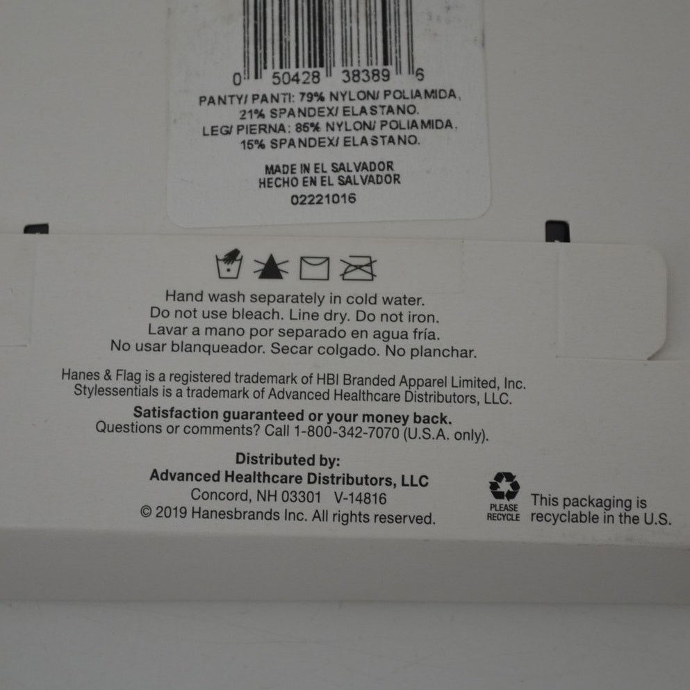 Hanes Hanes Body Shaper Pantyhose Silky Sheer Leg 1x/2x Black Plus Size ONE SIZE - 9 Thumbnail