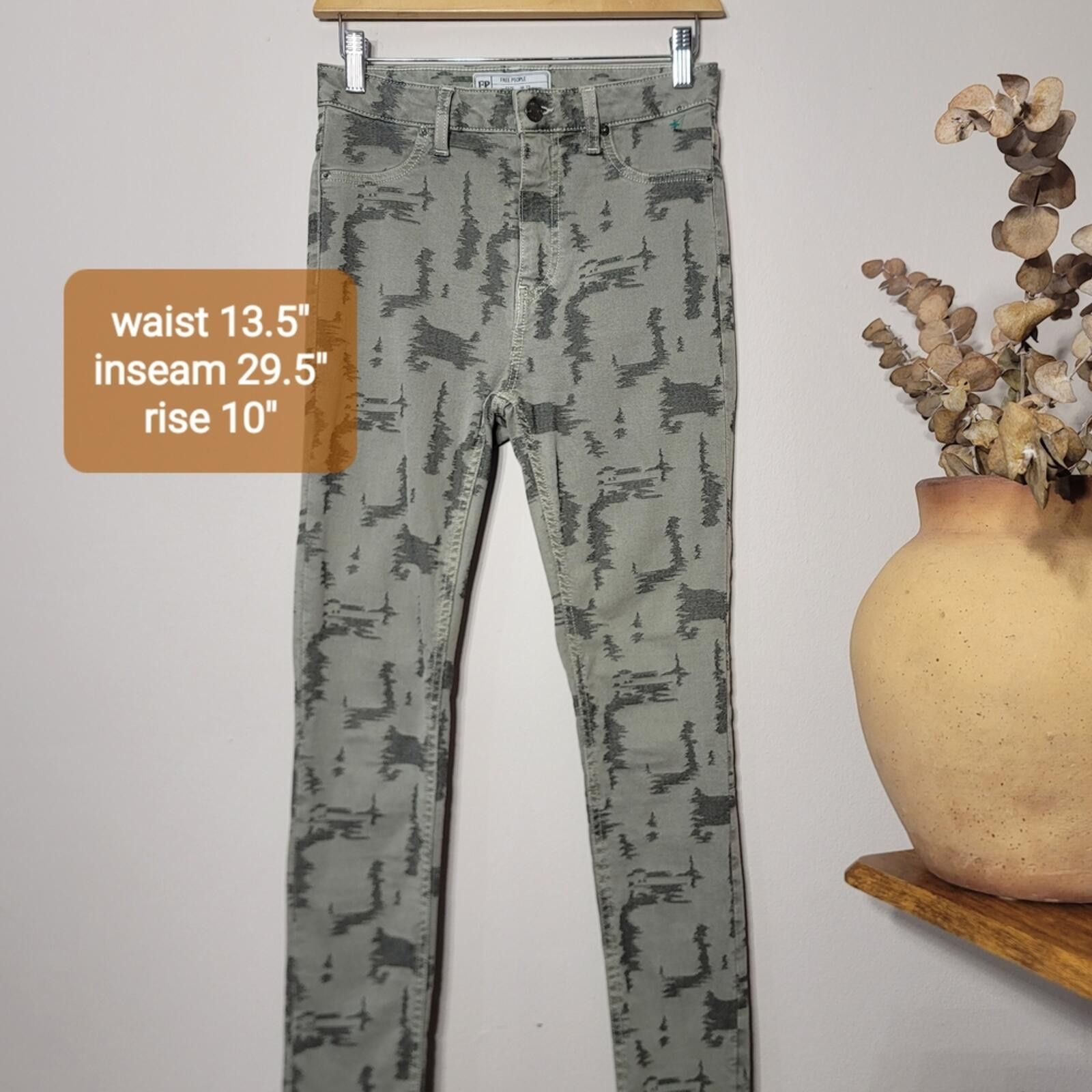 Free People Free People High Rise Skinny Jeans Grunge Cotton Sz 27 Size 27" / US 4 / IT 40 - 3 Thumbnail