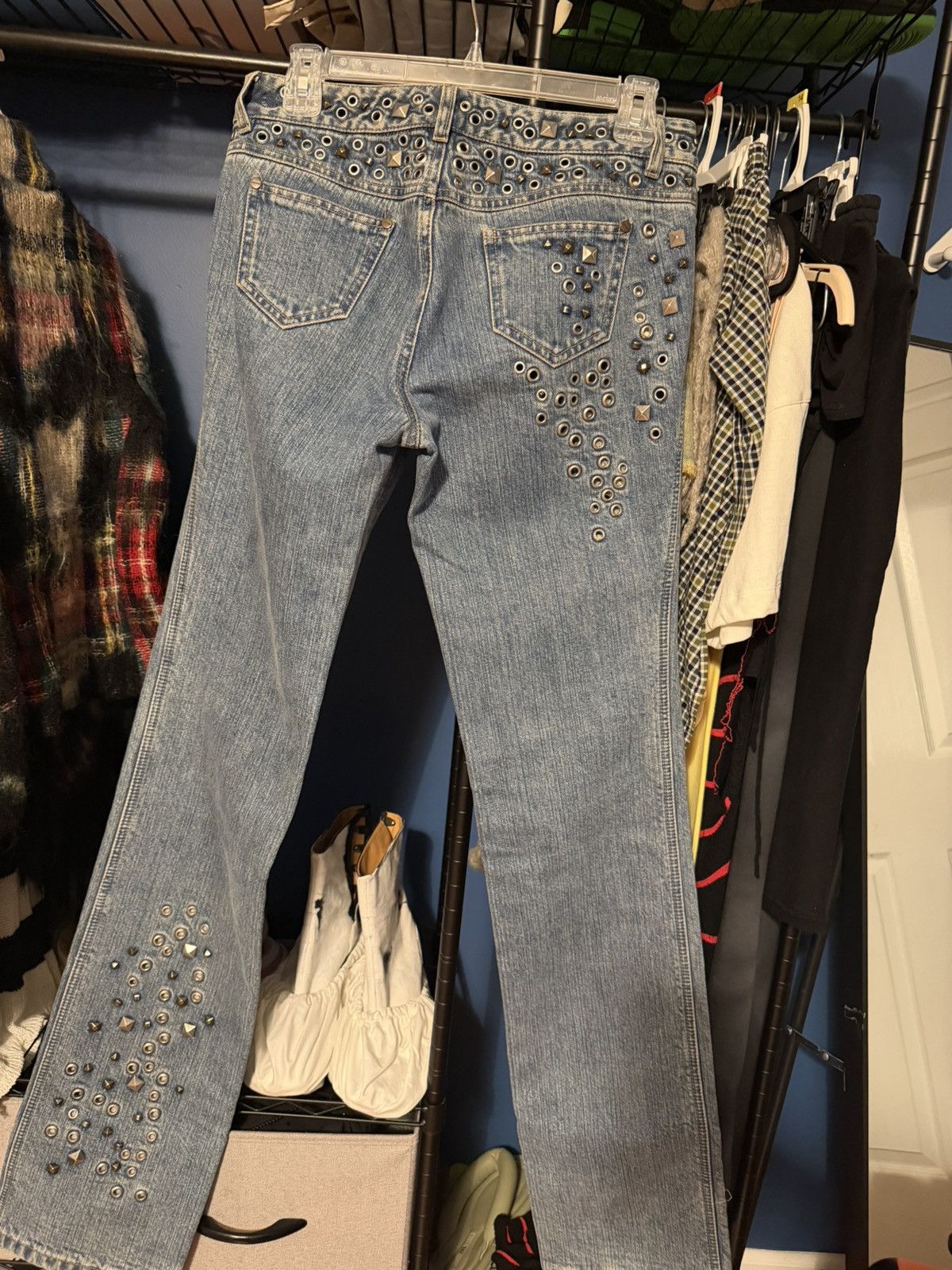 Alexander McQueen Alexander McQueen SS2004 "Deliverance" Grommet Denim RARE Size 28" / US 6 / IT 42 - 5 Thumbnail