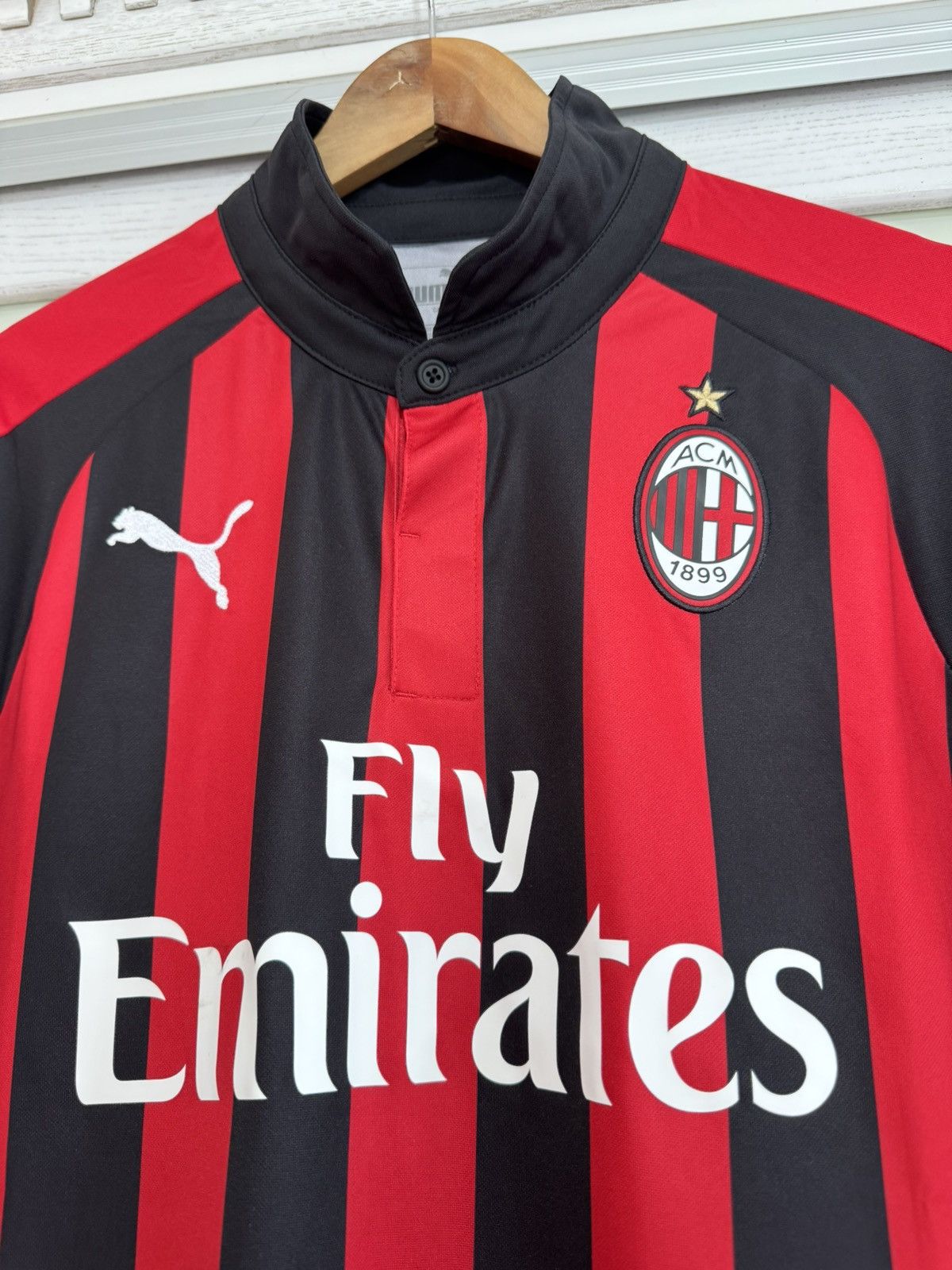 Puma Milan 2018-2019 Home Soccer Jersey Football Kit Shirt Size US S / EU 44-46 / 1 - 7 Thumbnail