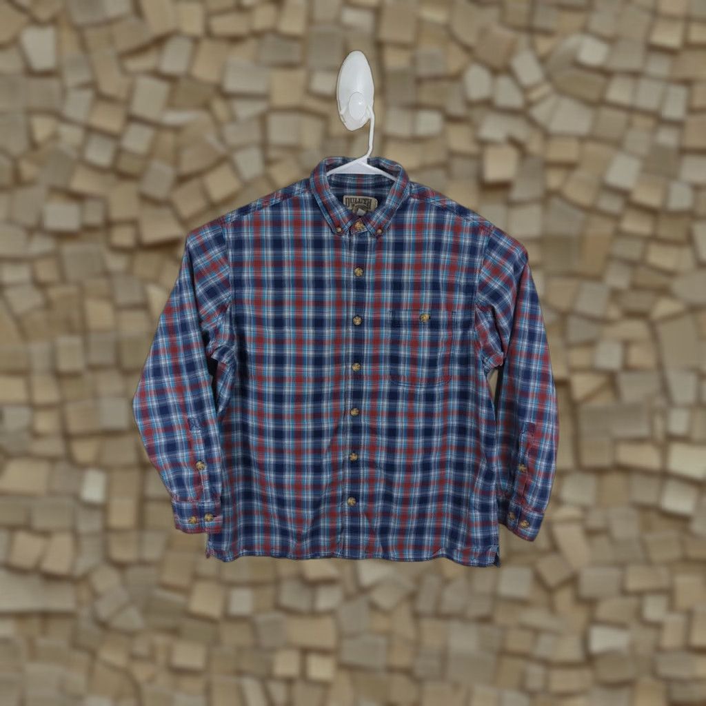 Duluth Trading Company Duluth Trading Button Front Shirt Cotton Red Blue Plaid Large Relaxed Fit Shirt Mens Button-Up Long Sleeve Multicolor Plaid Casual Size US L / EU 52-54 / 3 - 1 Thumbnail