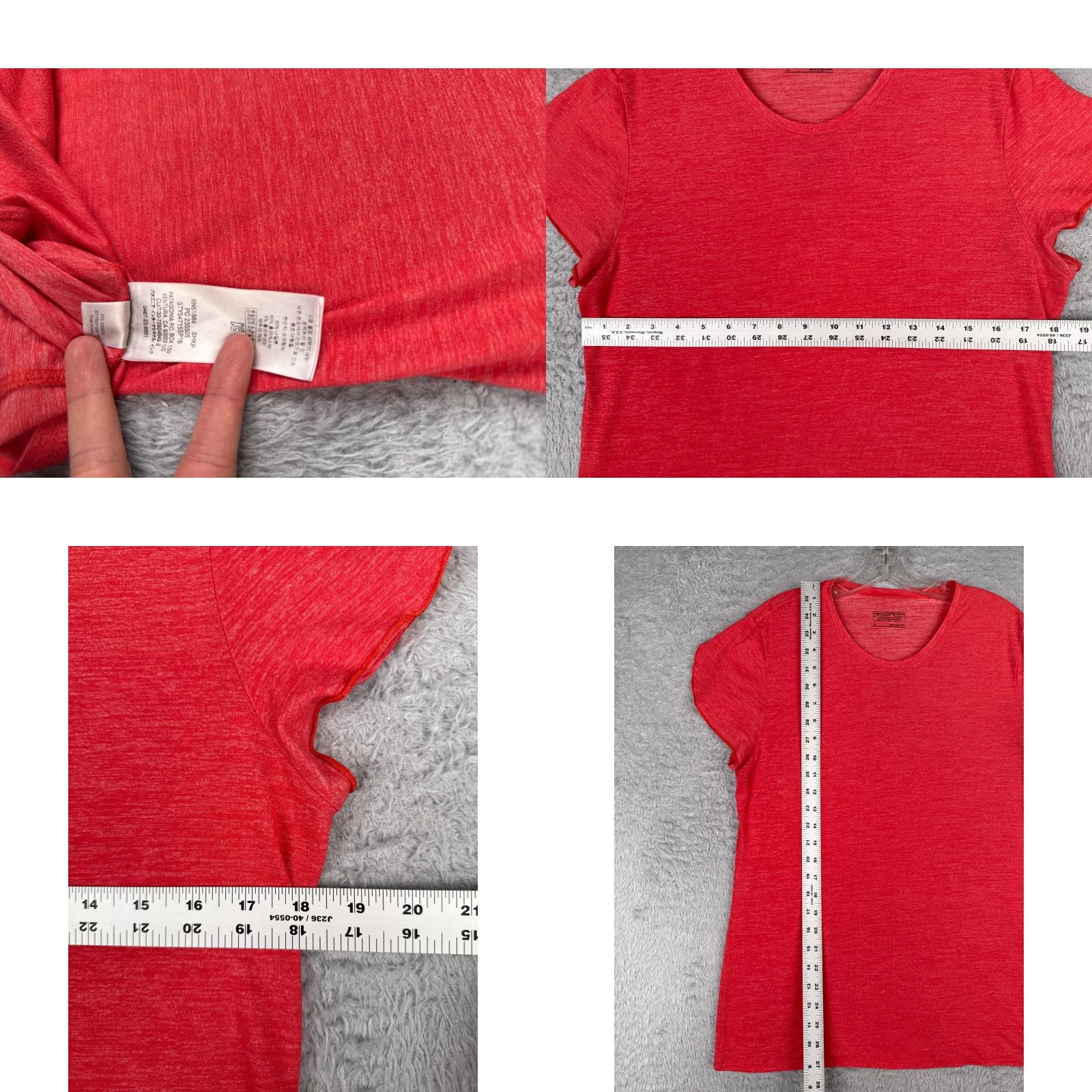 Patagonia Patagonia Shirt Women Large Pink Short Sleeve Crew Neck Nylon Blend Glorya Tee Size L / US 10 / IT 46 - 8 Thumbnail