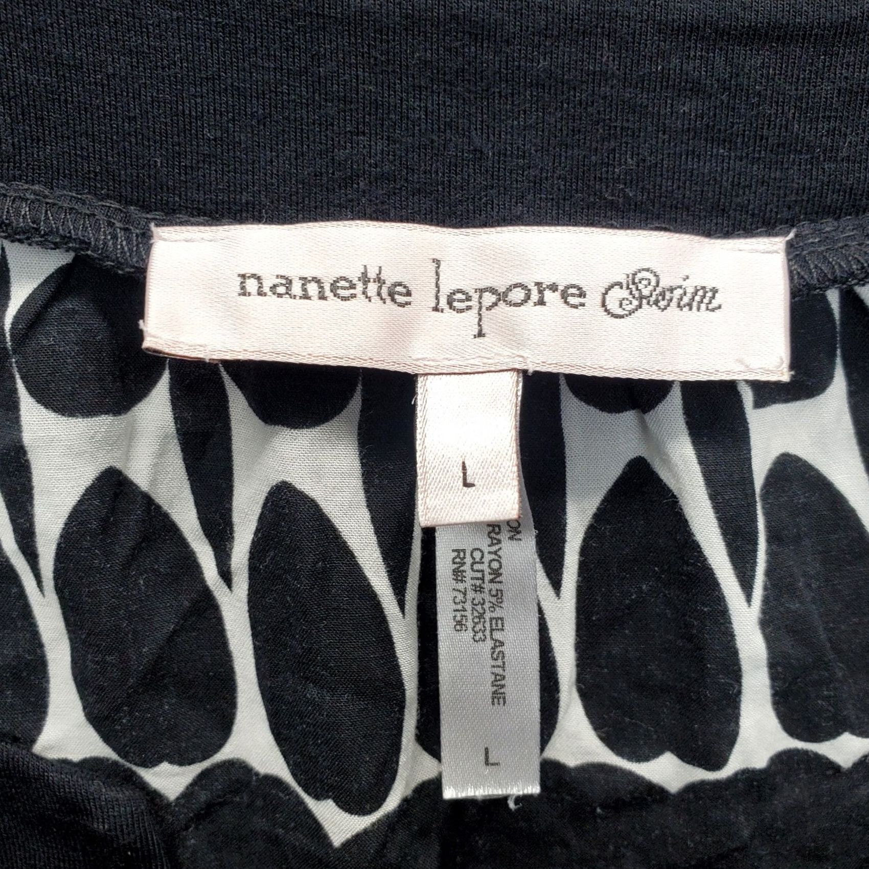 Nanette Lepore Nanette Lepore Tunic Top Womens L Multicolor Geometric Roll Tab Sleeve V-Neck Blouse Size L / US 10 / IT 46 - 5 Thumbnail